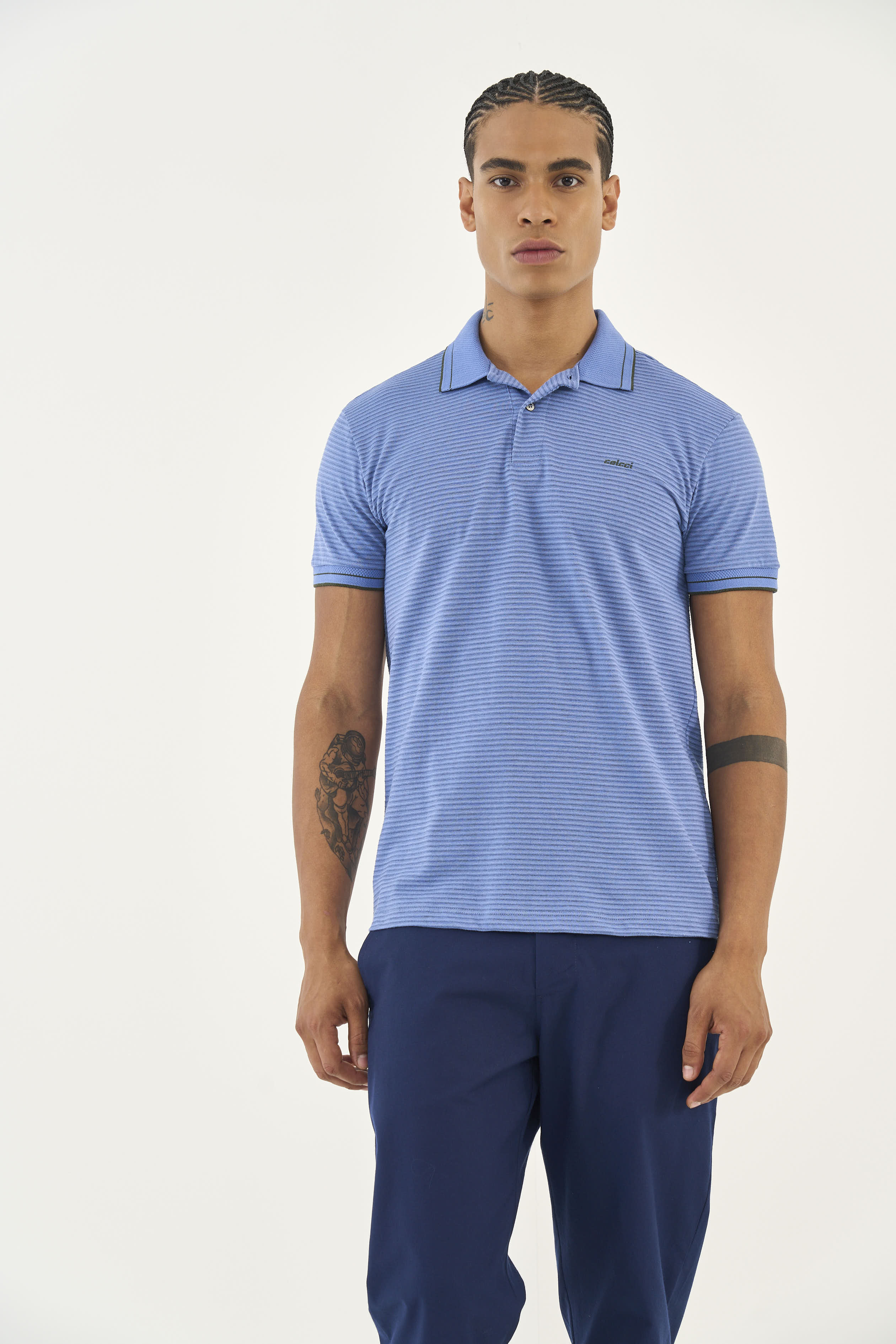 POLO JACQUARD PP AZUL ZARCO
