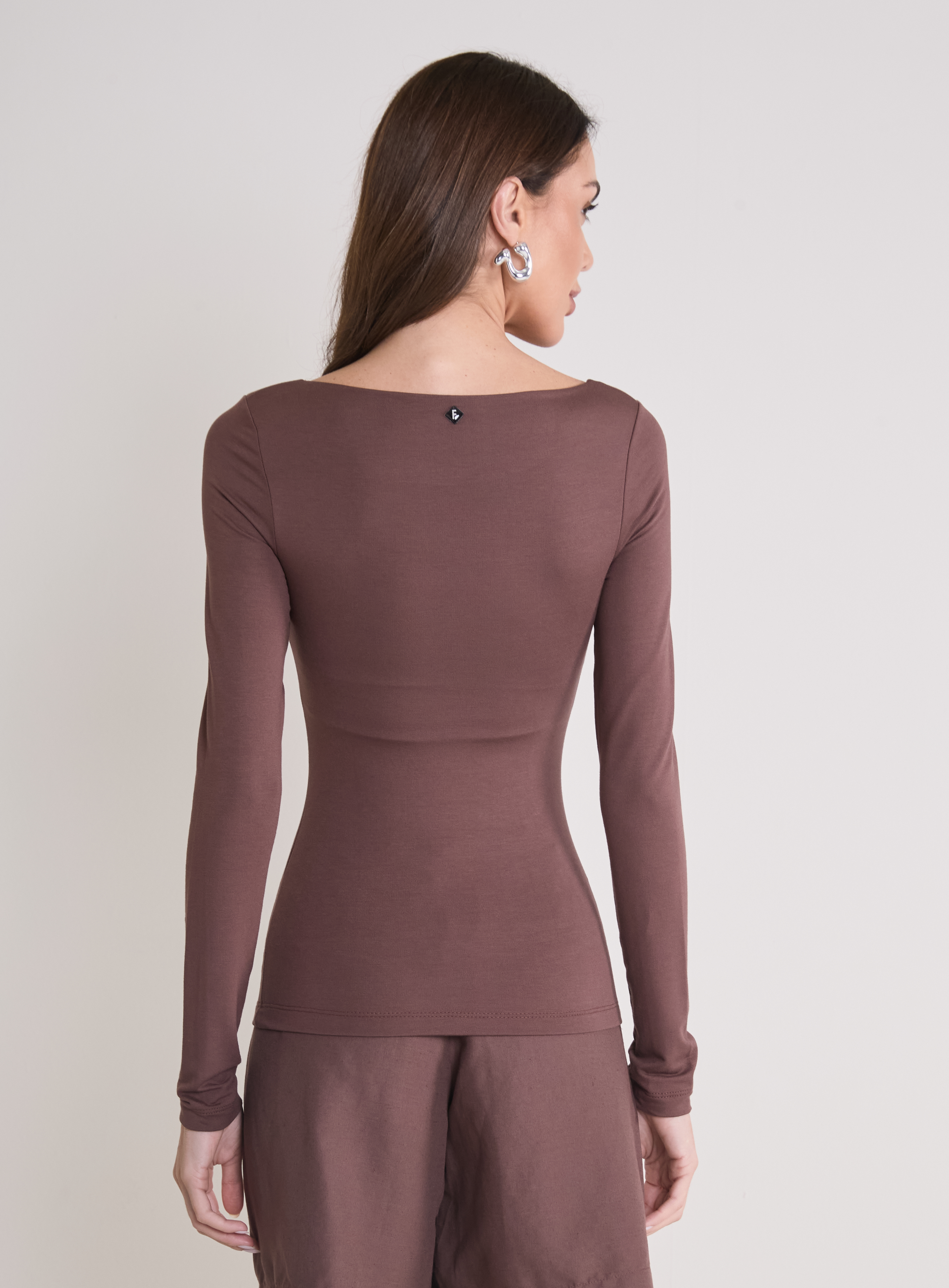 BLUSA FORUM PP MARROM BROWN SONG