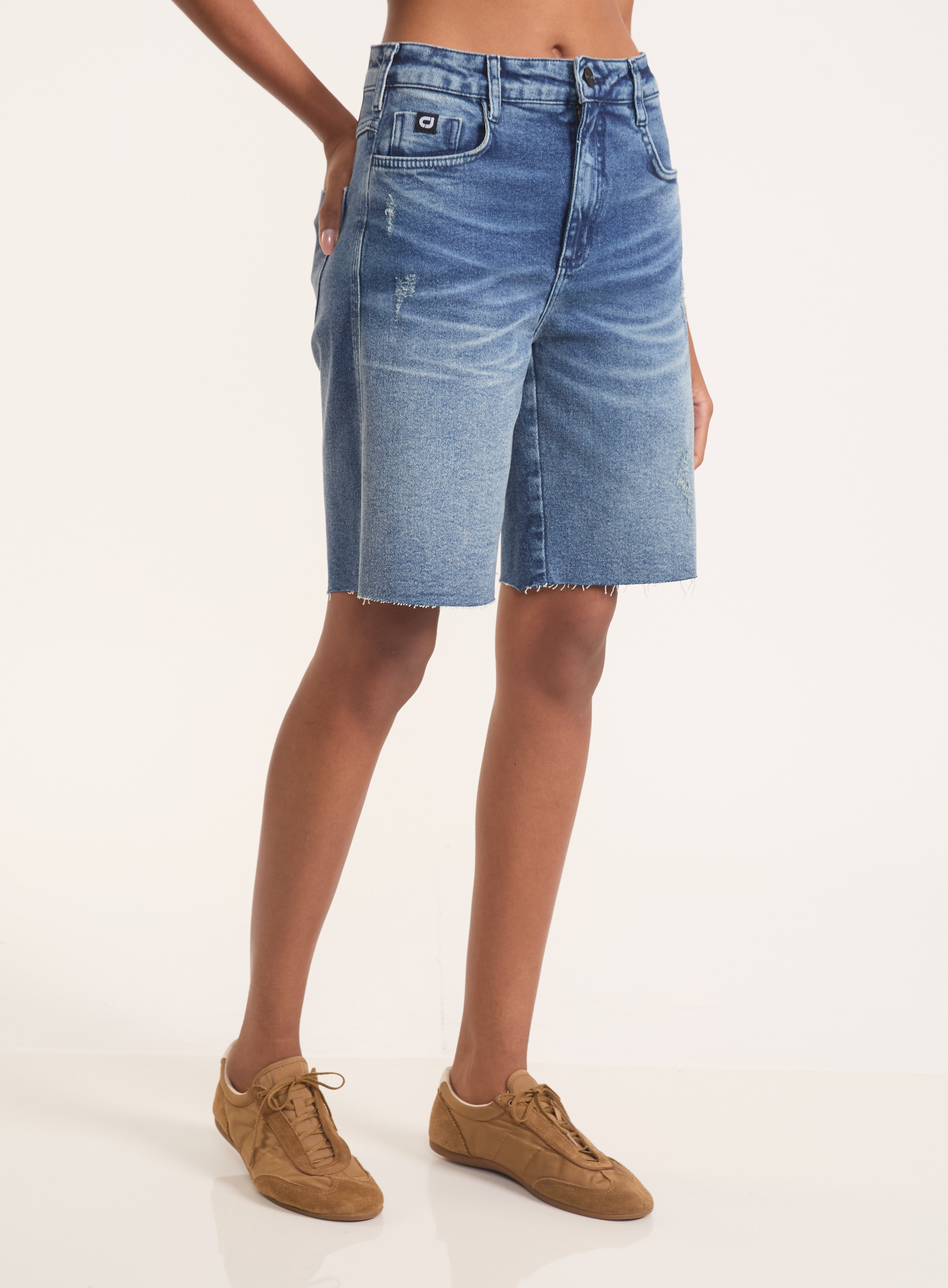 BERMUDA JEANS CANCUN STRETCH 38 INDIGO