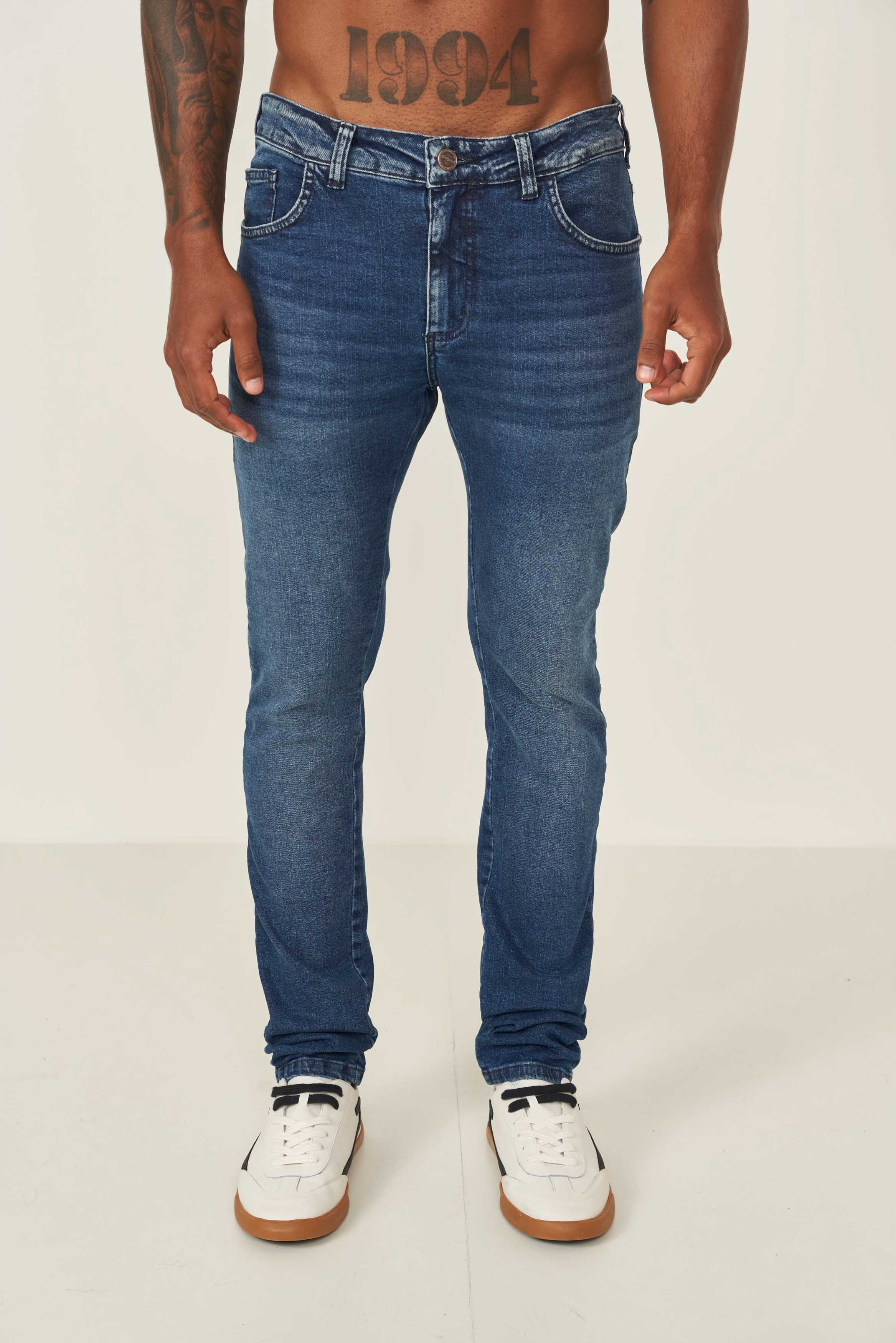 CALÇA JEANS NEW FELIPE 42 INDIGO