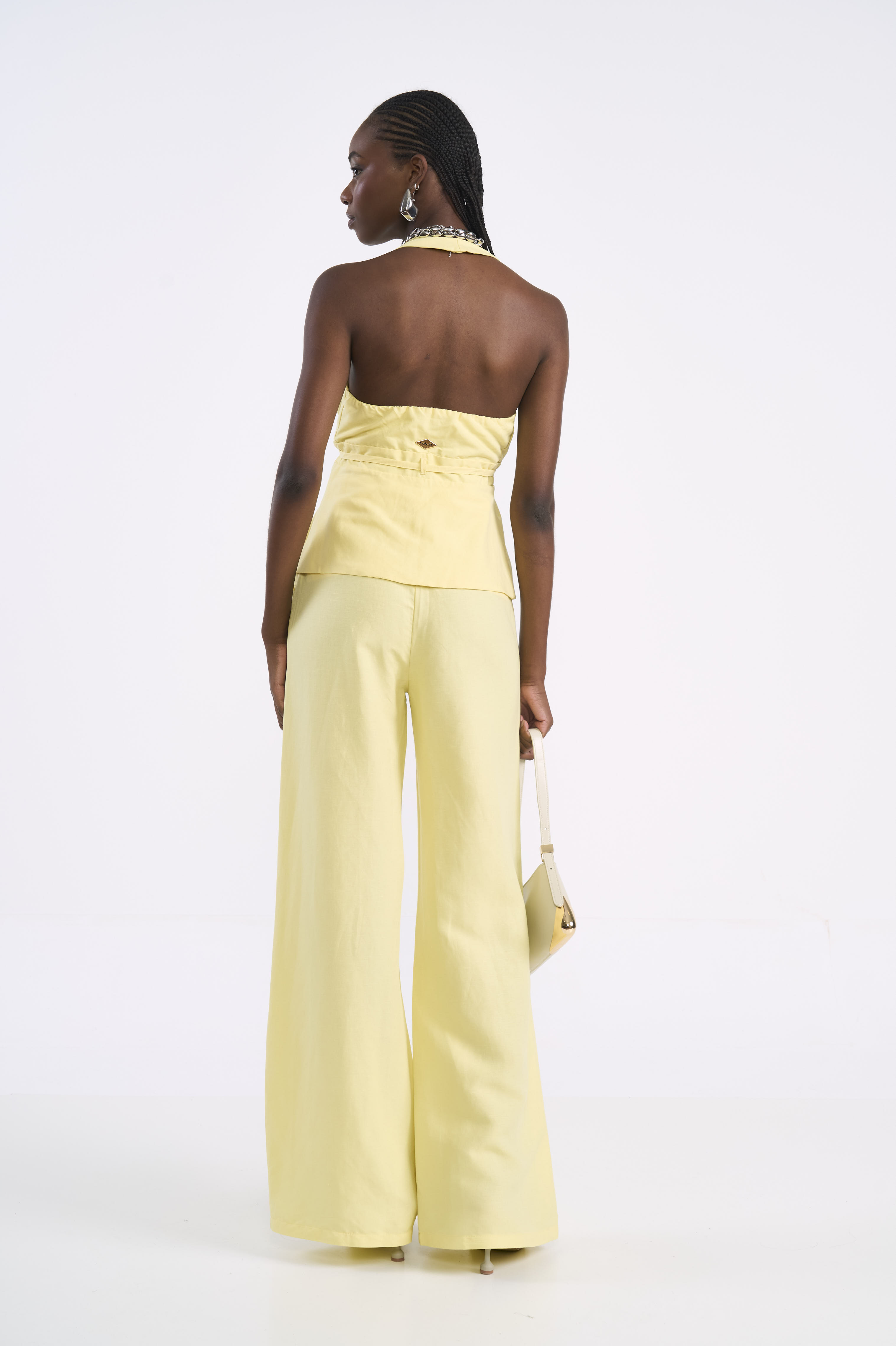 CALÇA LINHO G AMARELO NINEVE