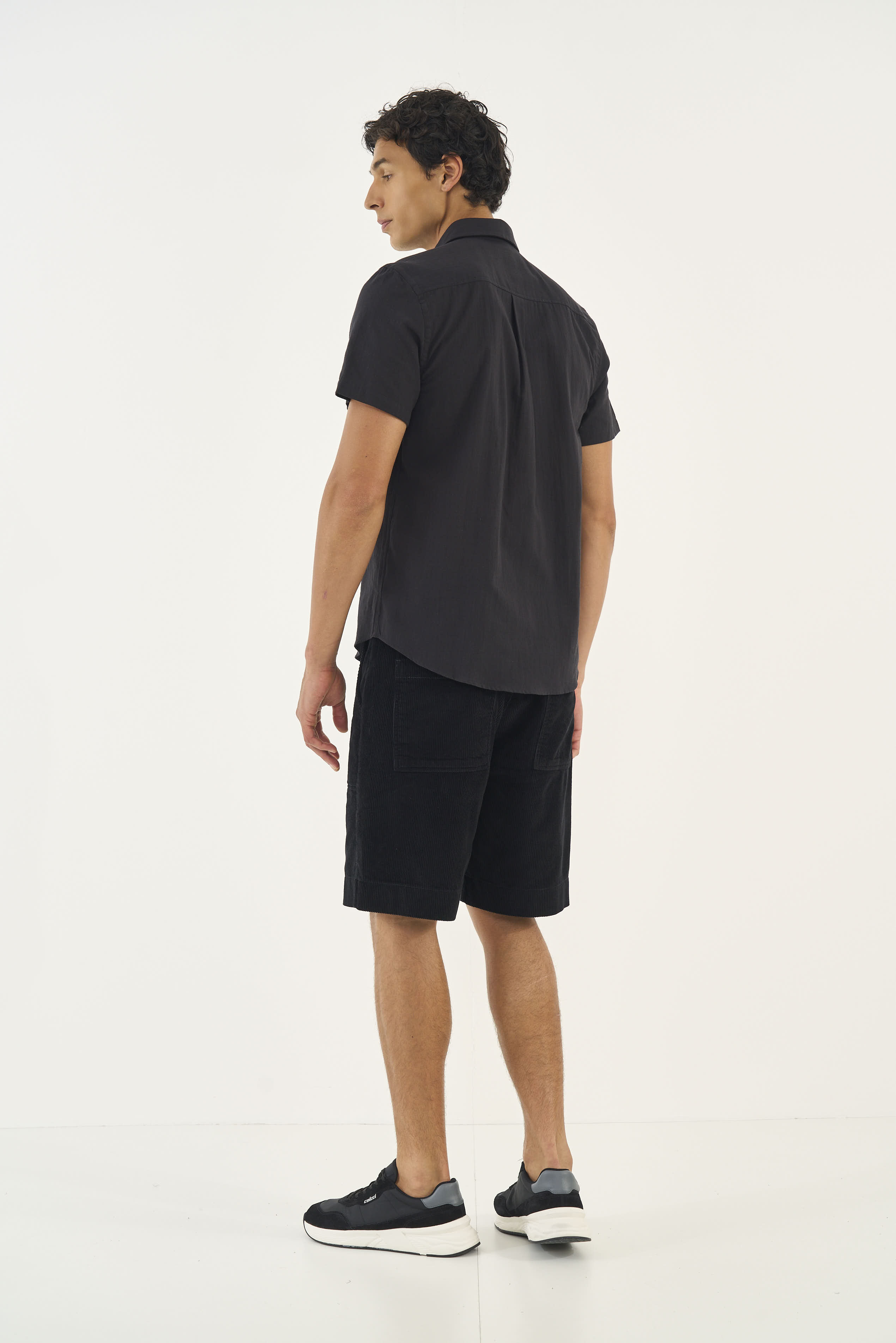 BERMUDA VELUDO 42 PRETO