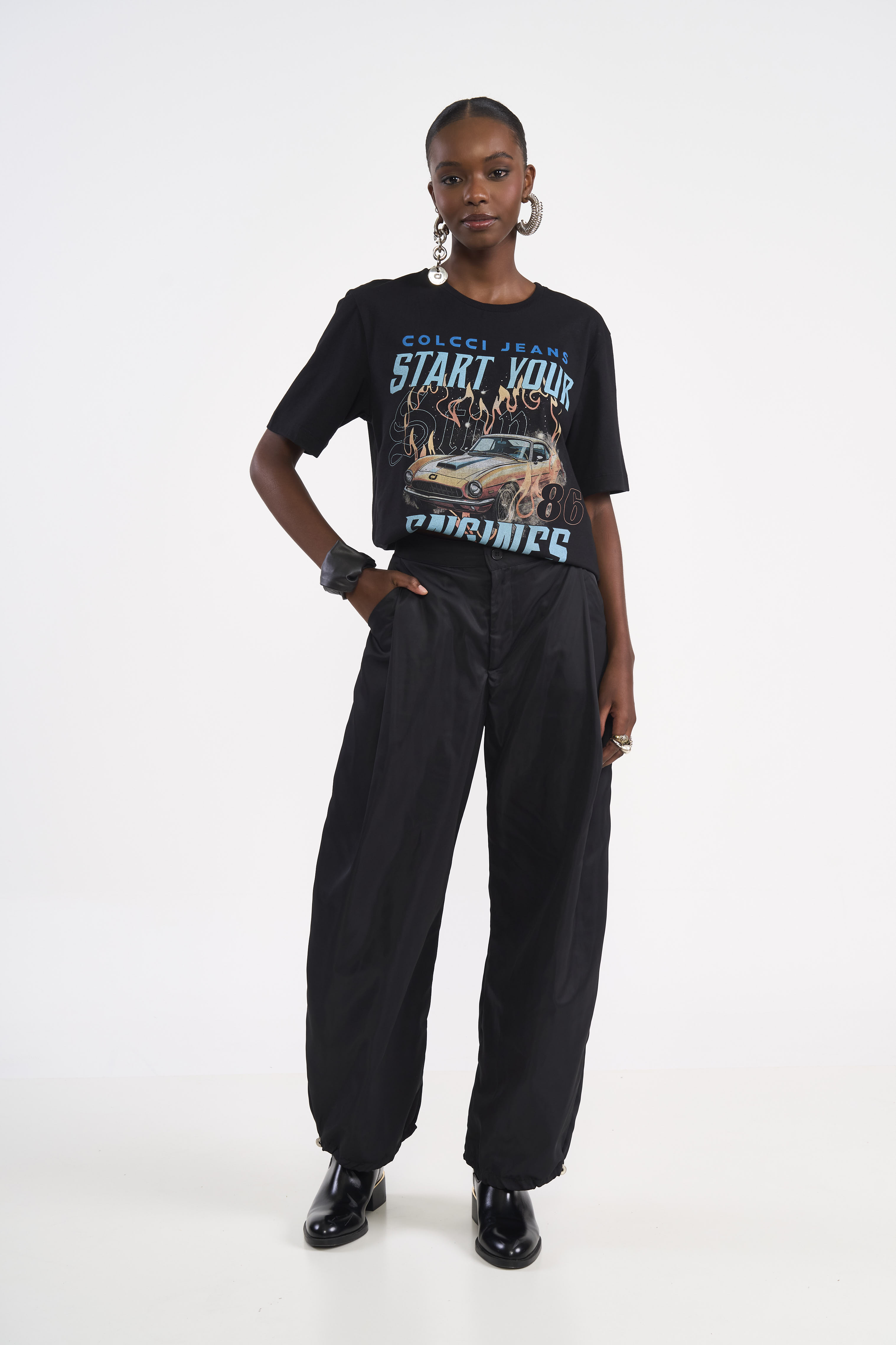 CAMISETA ESTAMPADA P PRETO