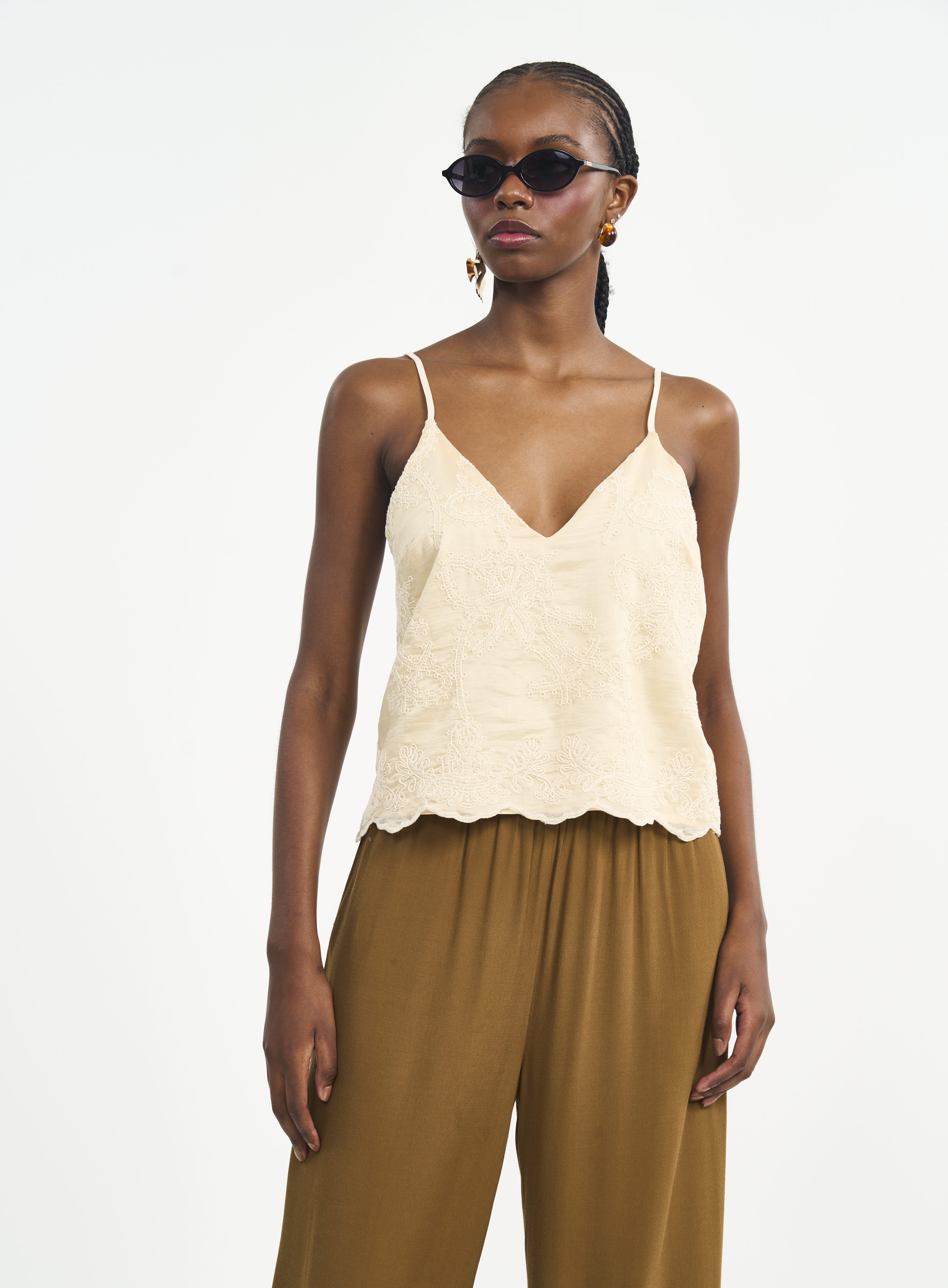 BLUSA BORDADA M BEGE BIENTO