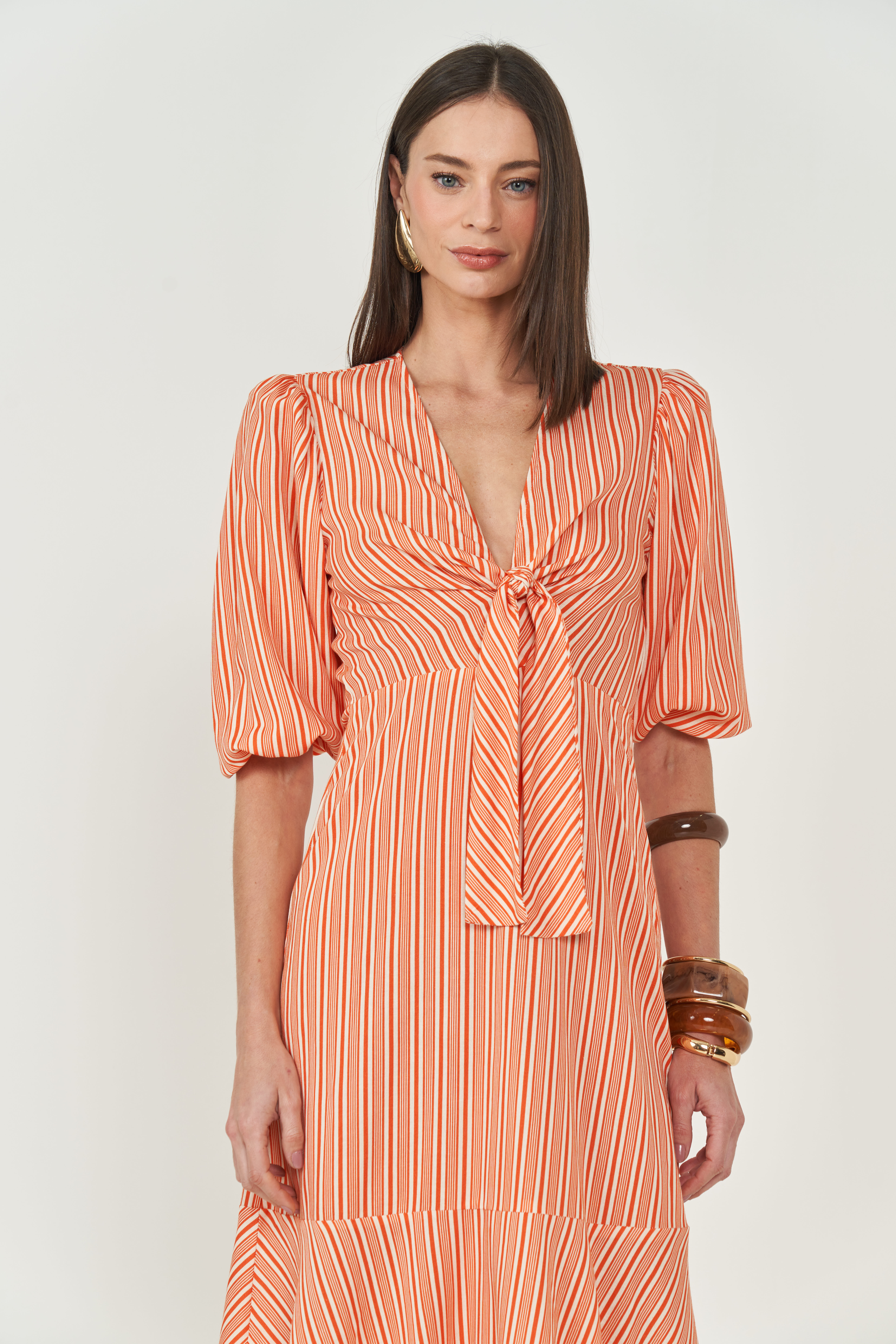 VESTIDO LINHO LISTRADO PP LIST.PARADISIA.