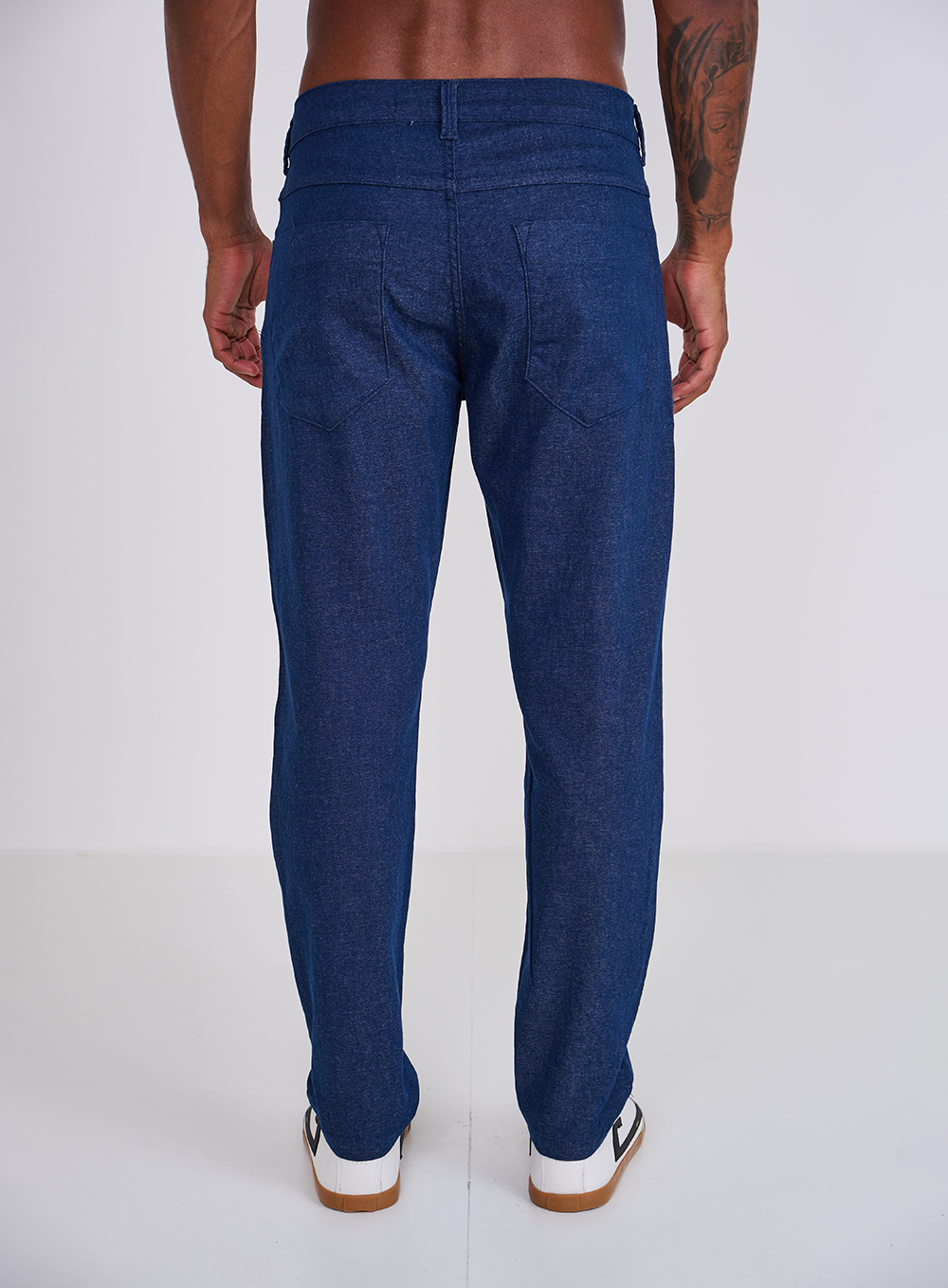 CALÇA SARJA NEW CHINO 40 MARINHO MESCLA
