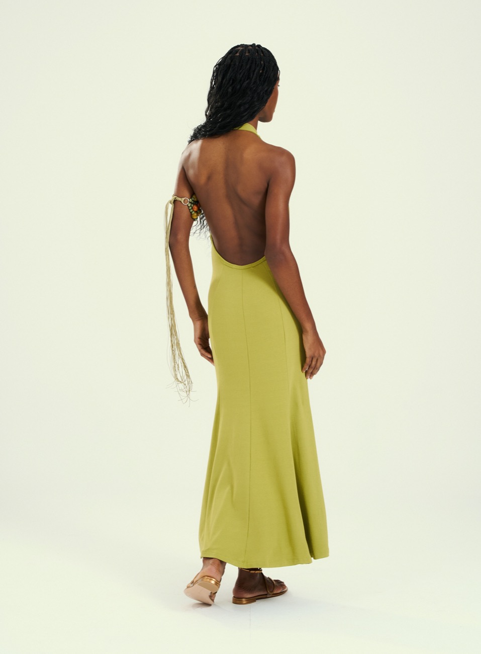 VESTIDO OPEN GG VERDE LEMON GRA