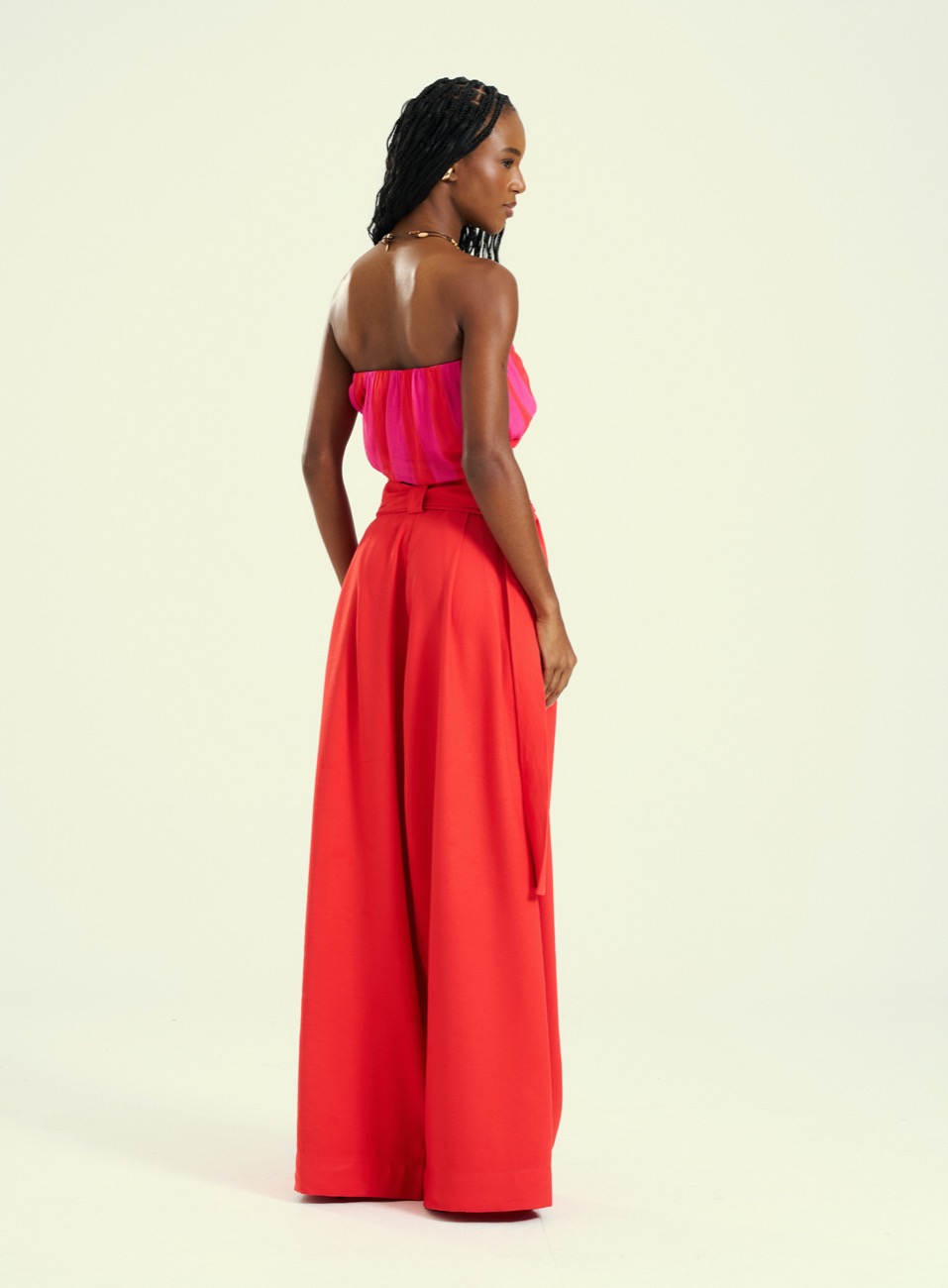 CALÇA OPEN GG VERMELHO LUXURY