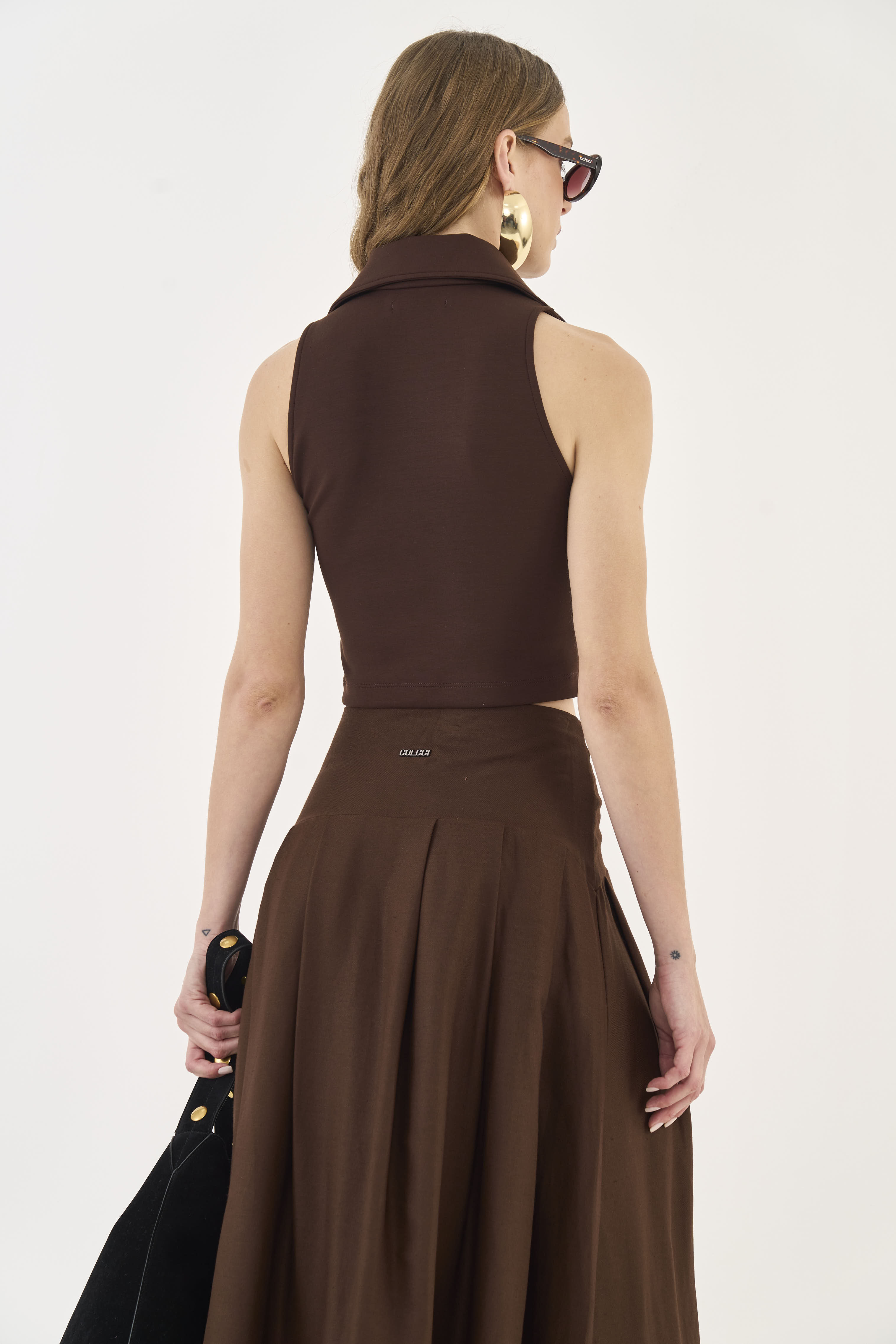 BLUSA COLCCI M MARROM NOBUCK
