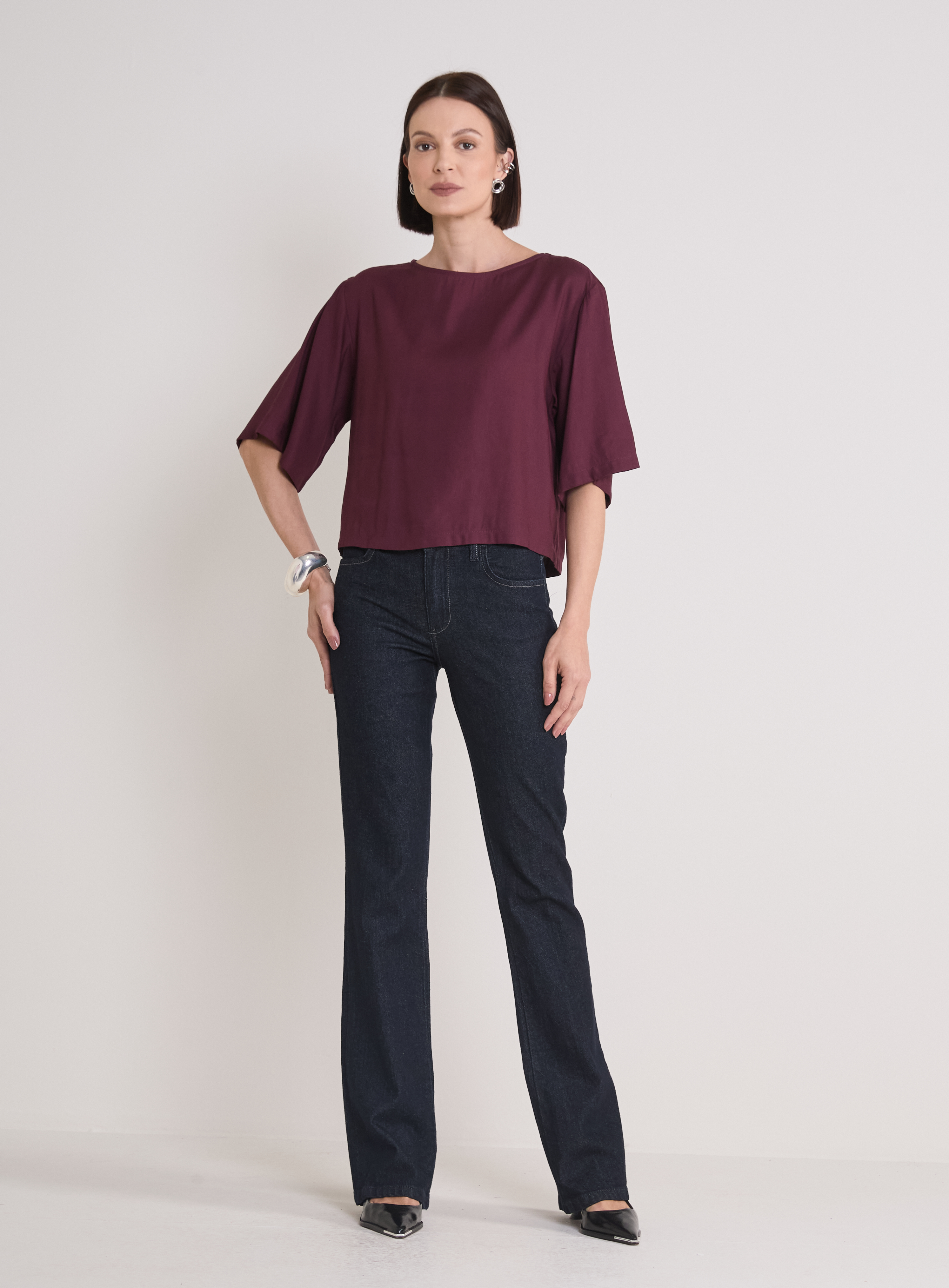 BLUSA LINHO M BORDO DATE