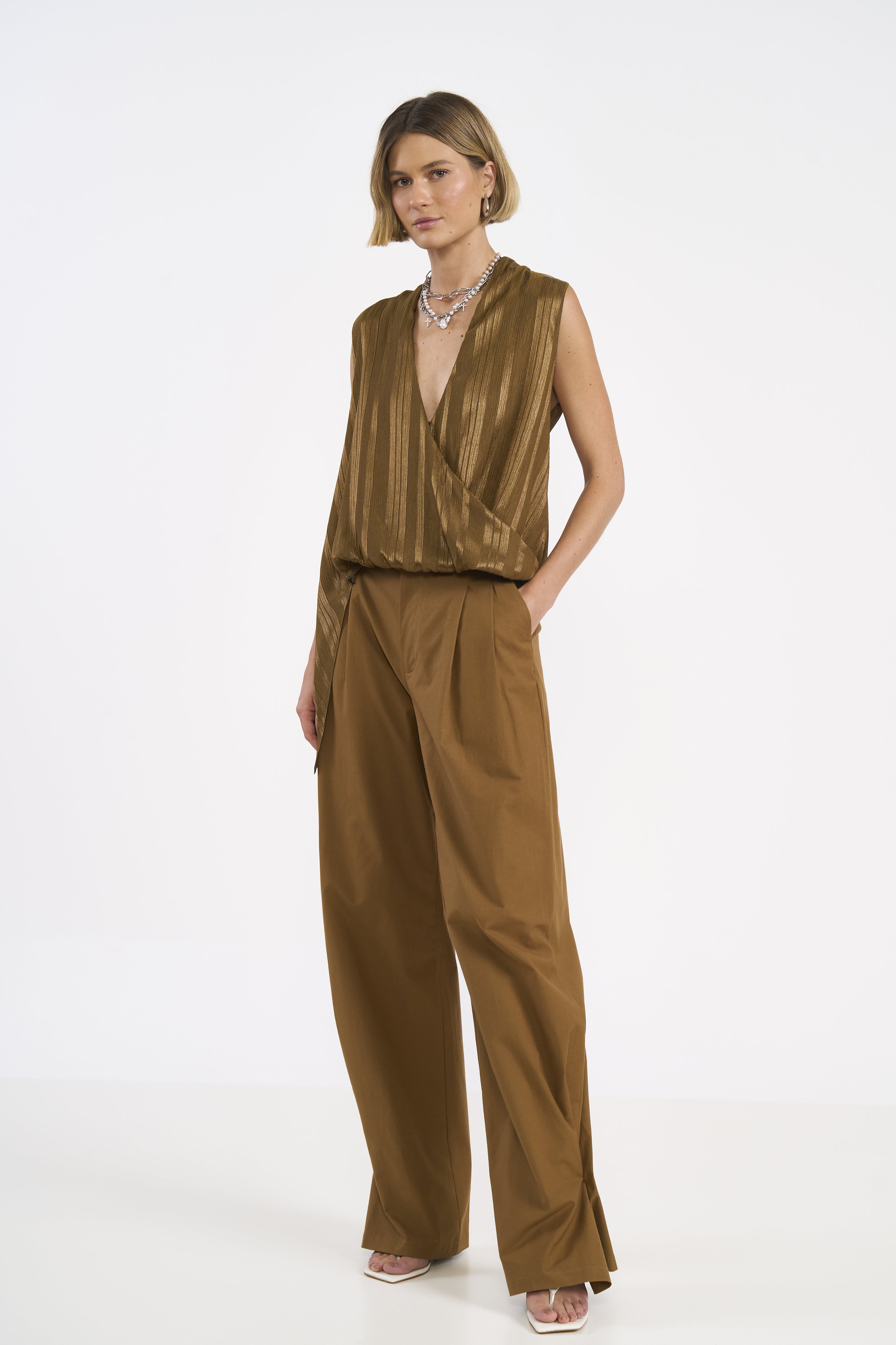 BLUSA COLCCI M MARROM CUMARU
