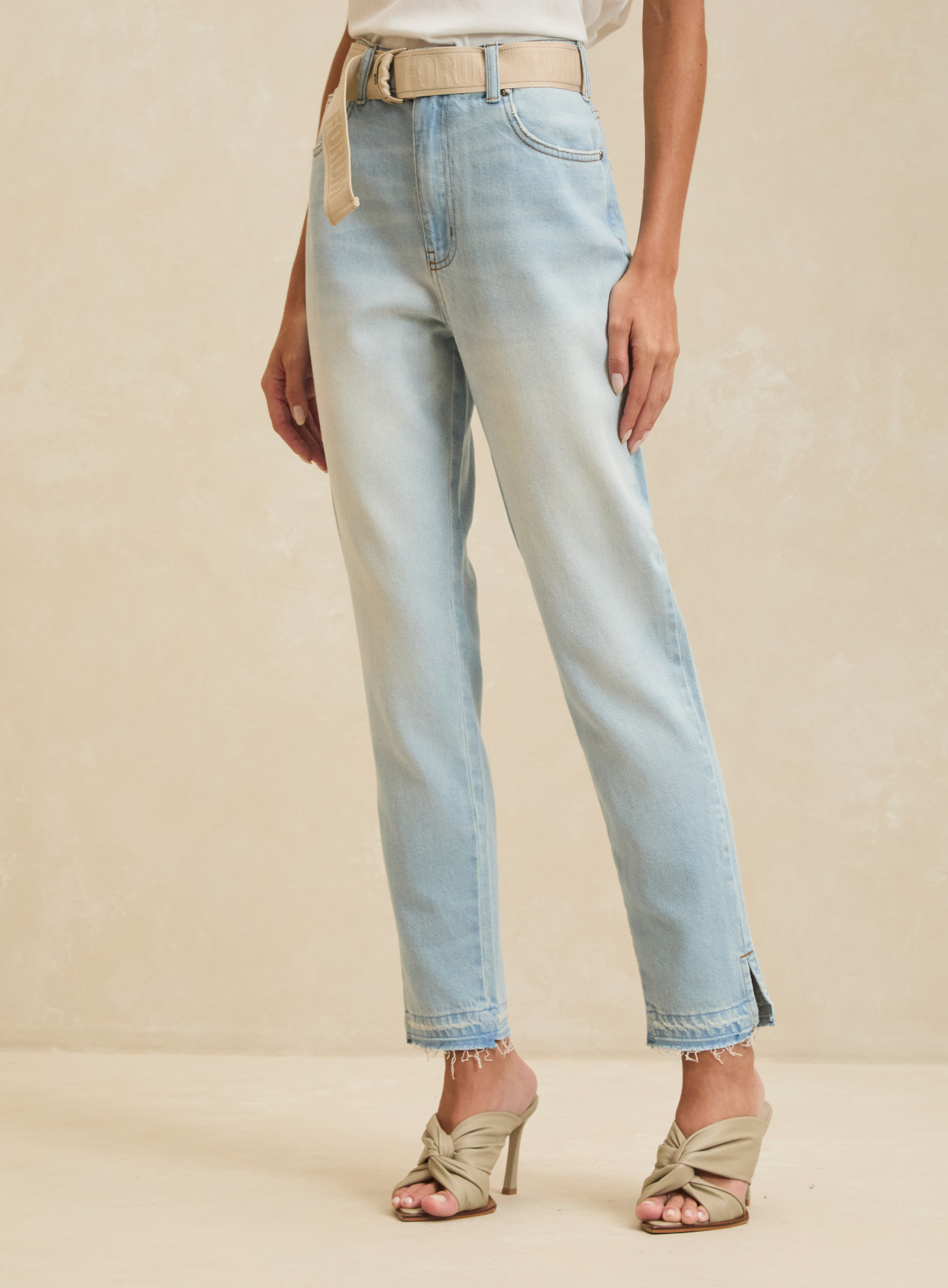 CALÇA JEANS LOLA COM CINTO 36 INDIGO