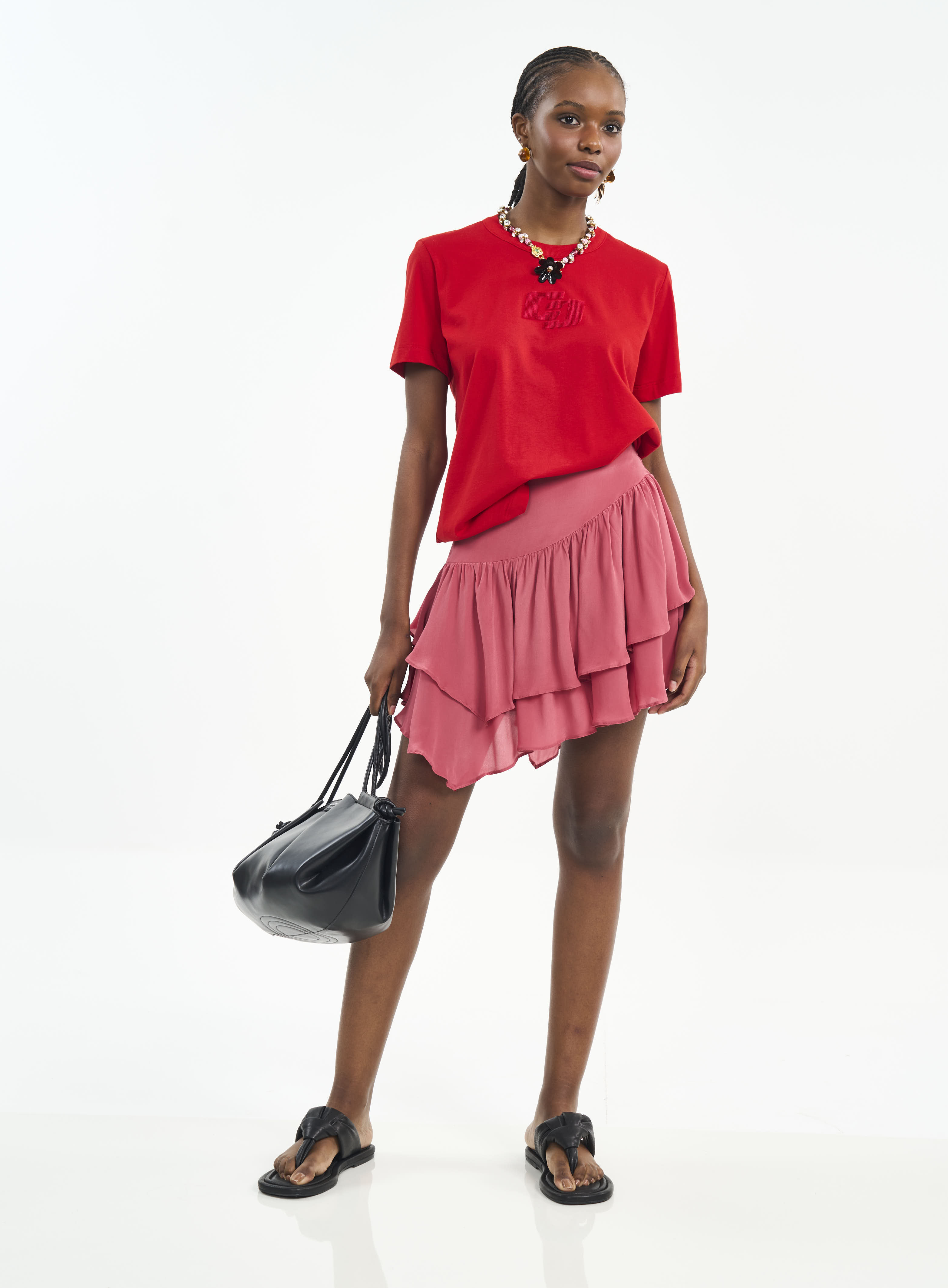 CAMISETA COLCCI PP VERMELHO SPARKLY