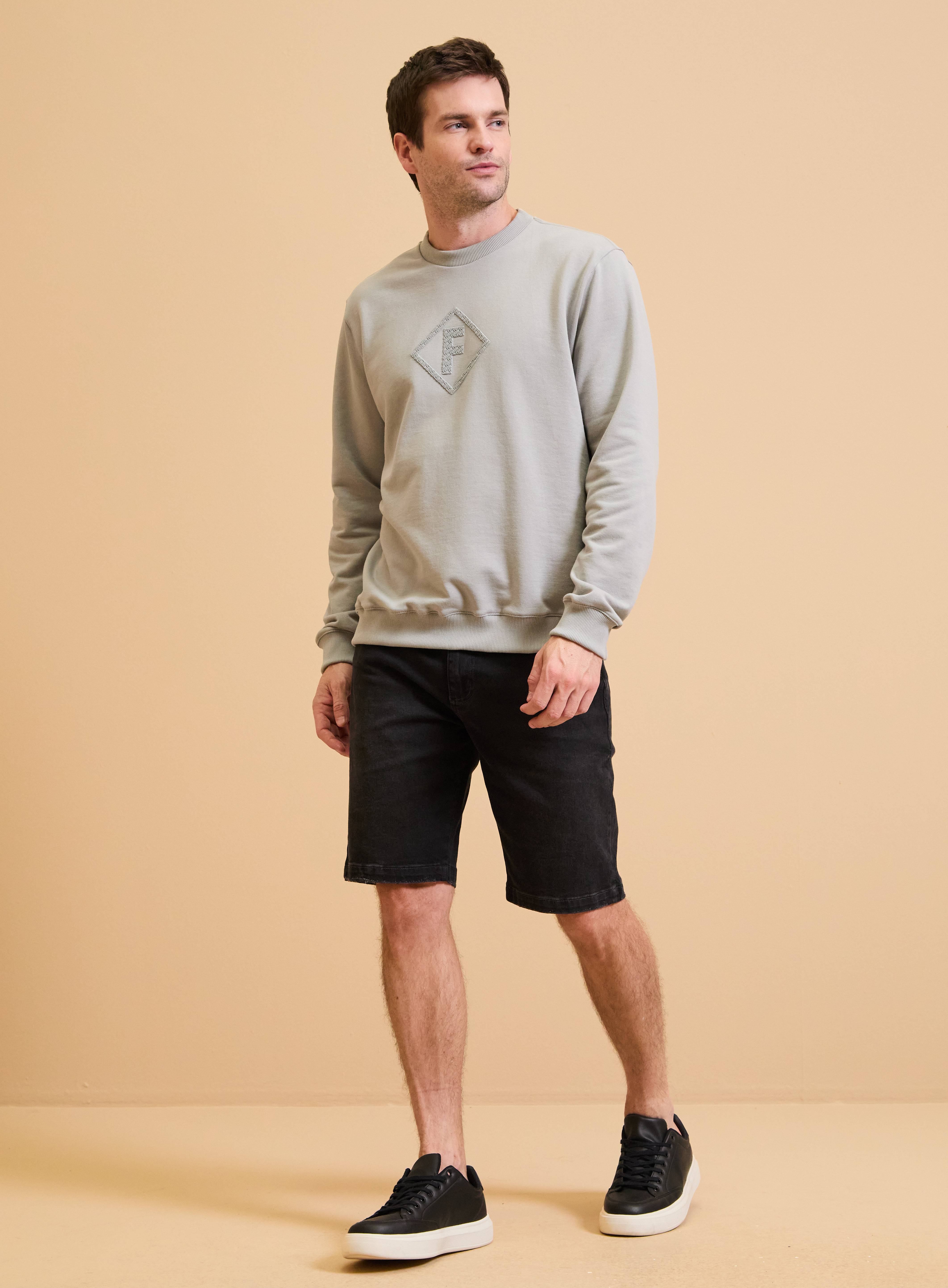 BLUSÃO MOLETOM G CINZA PEWTER