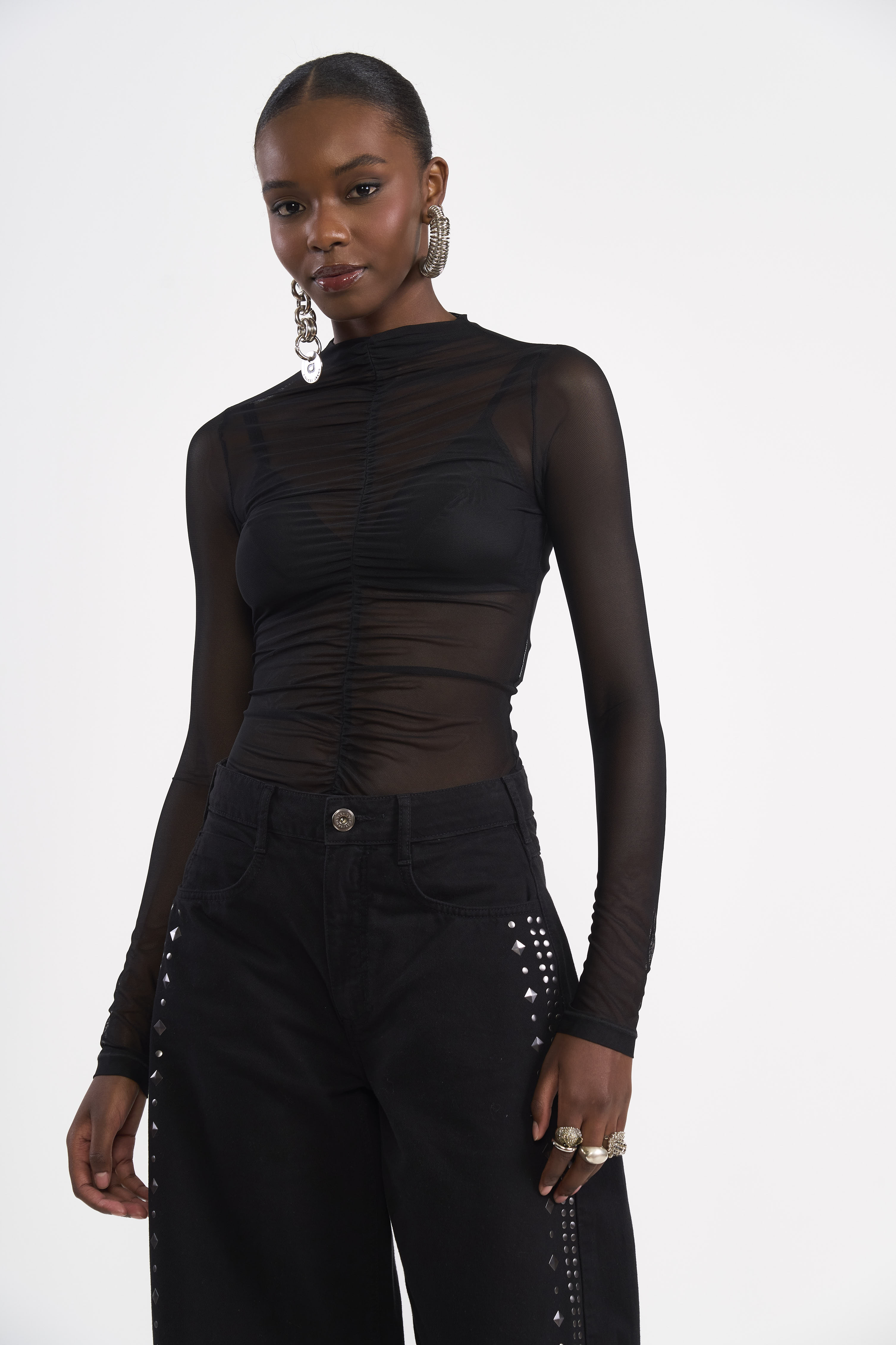 BLUSA TULE G PRETO