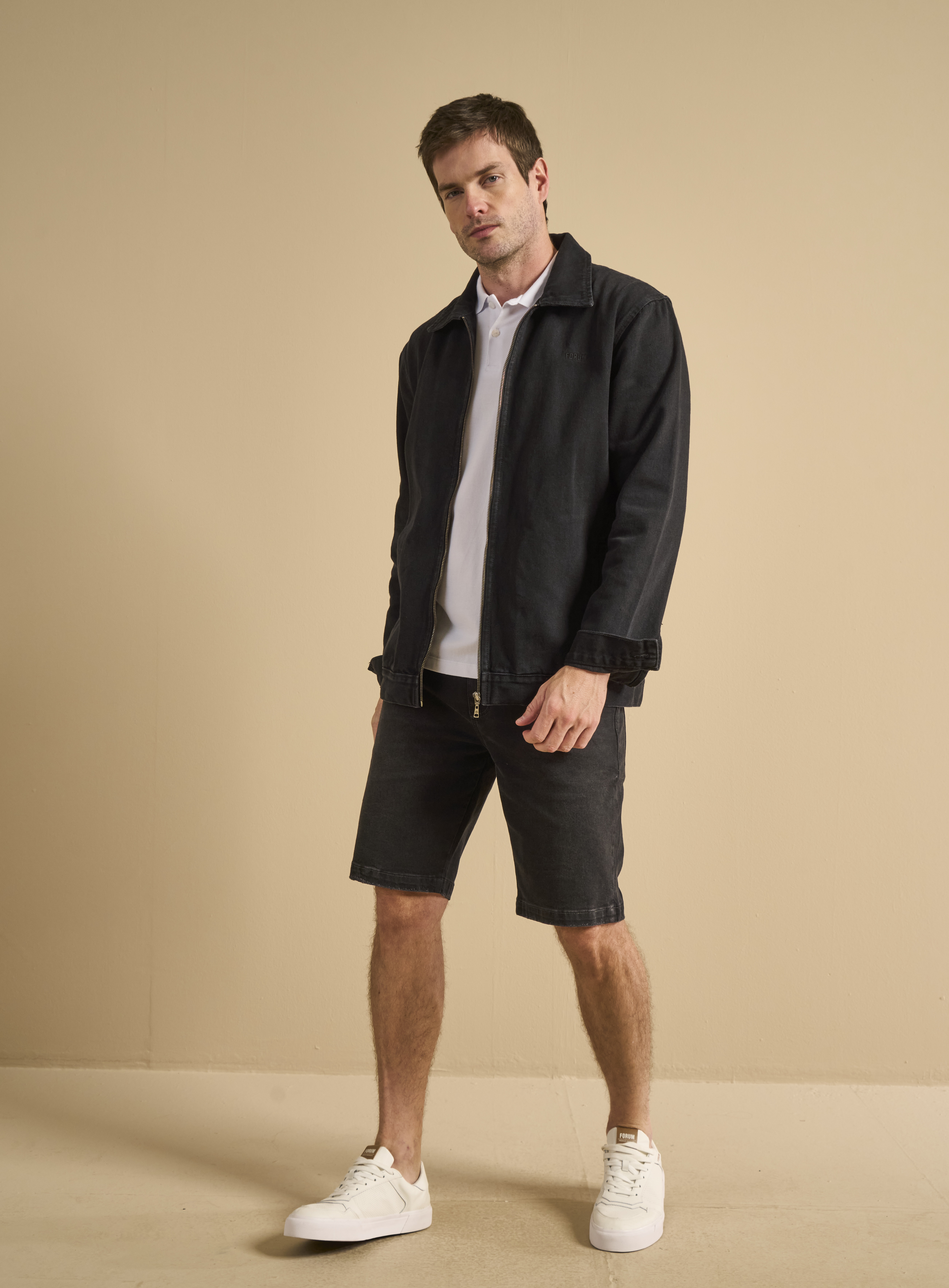 BERMUDA JEANS PAUL SLIM 42 IND.PRETO