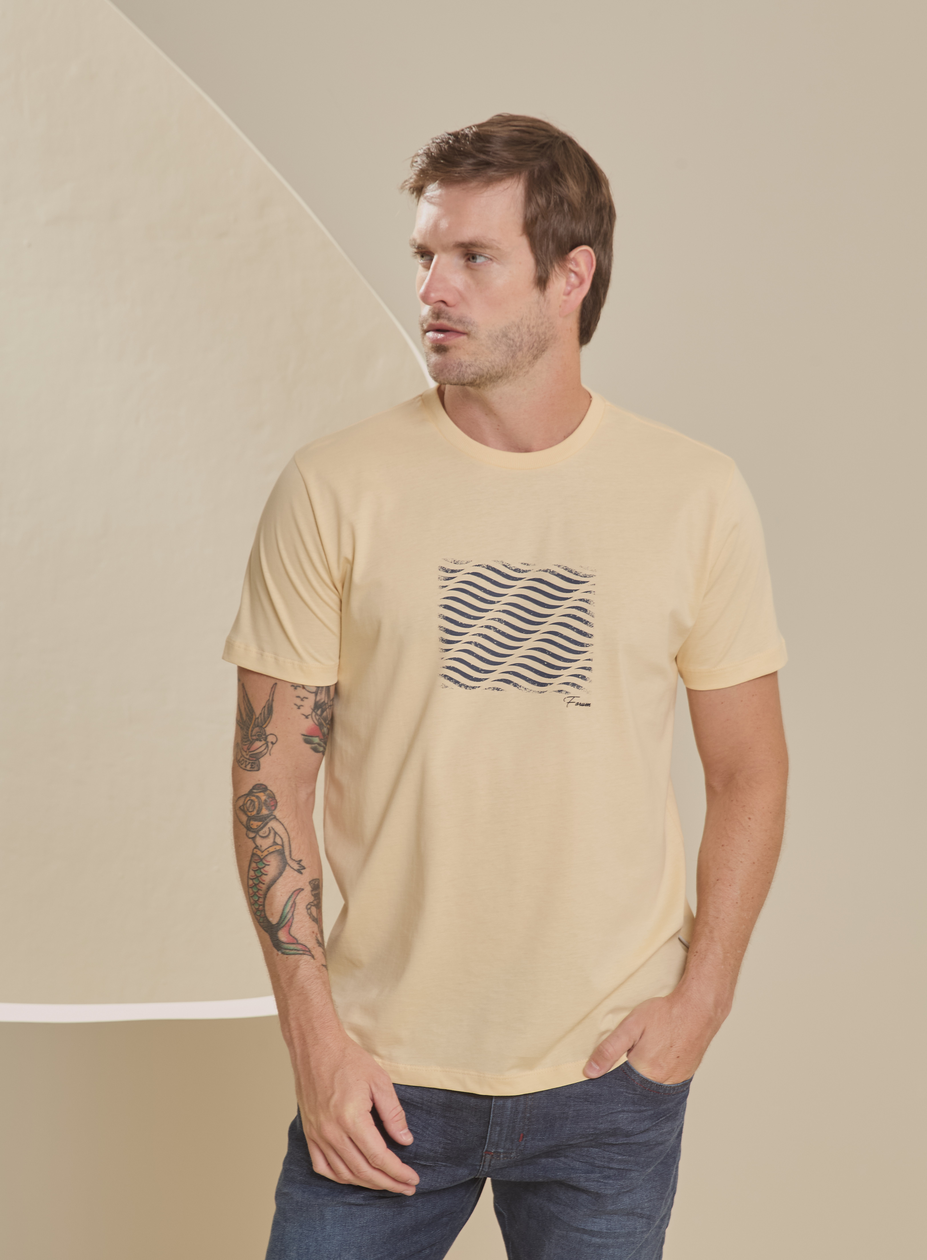 CAMISETA FORUM G BEGE WOOL