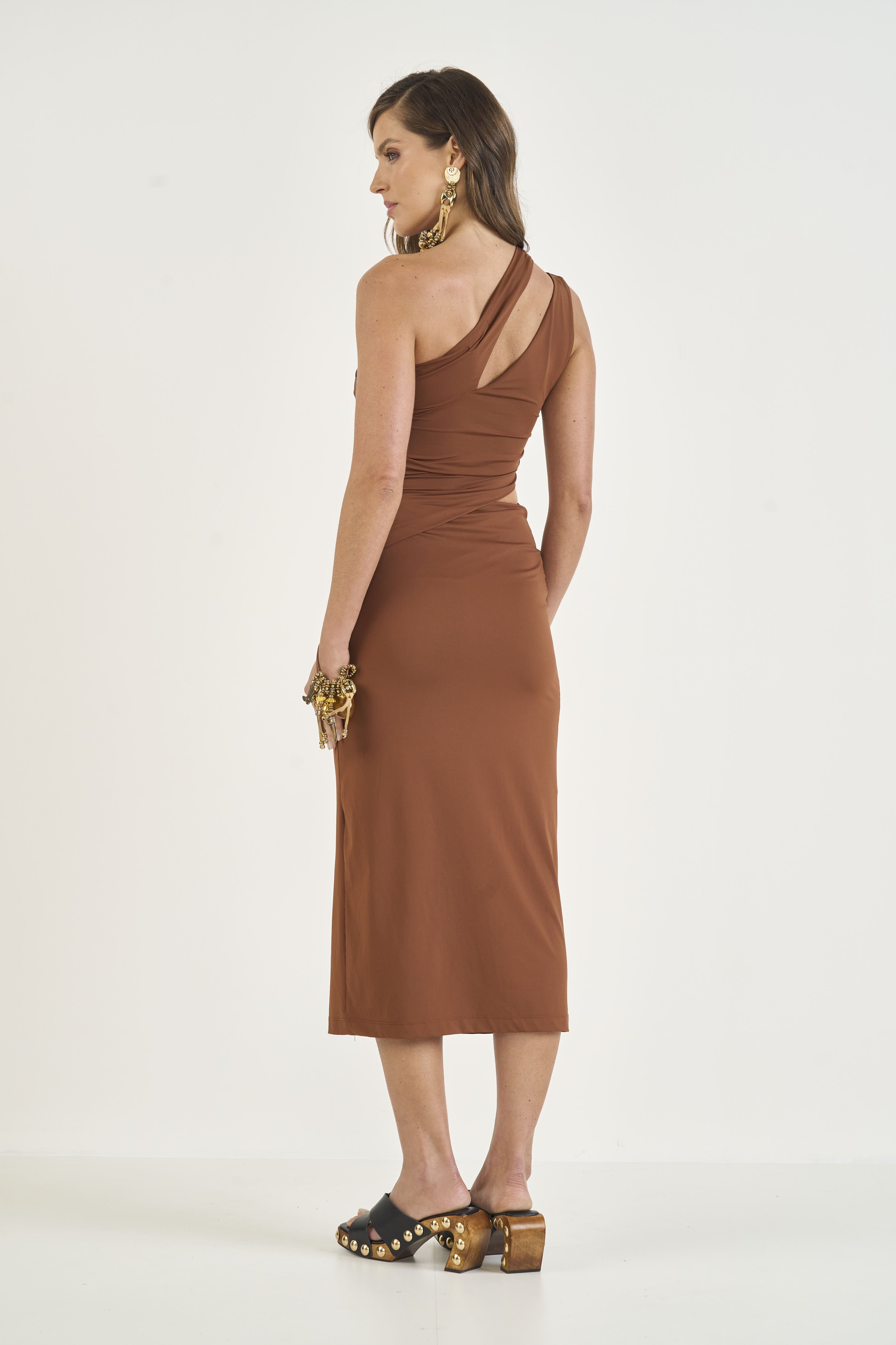VESTIDO COLCCI M MARROM CARVALHO