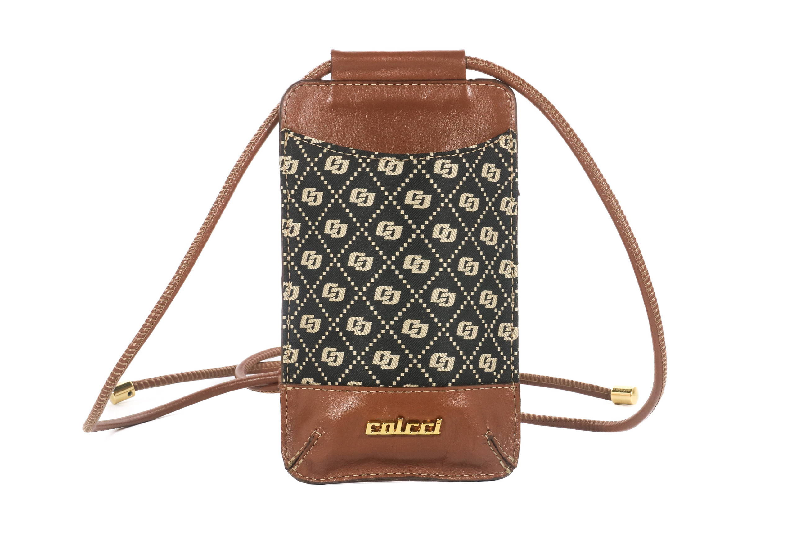 PORTA CELULAR COLCCI MONOGRAMA U MARROM TIRAMISU