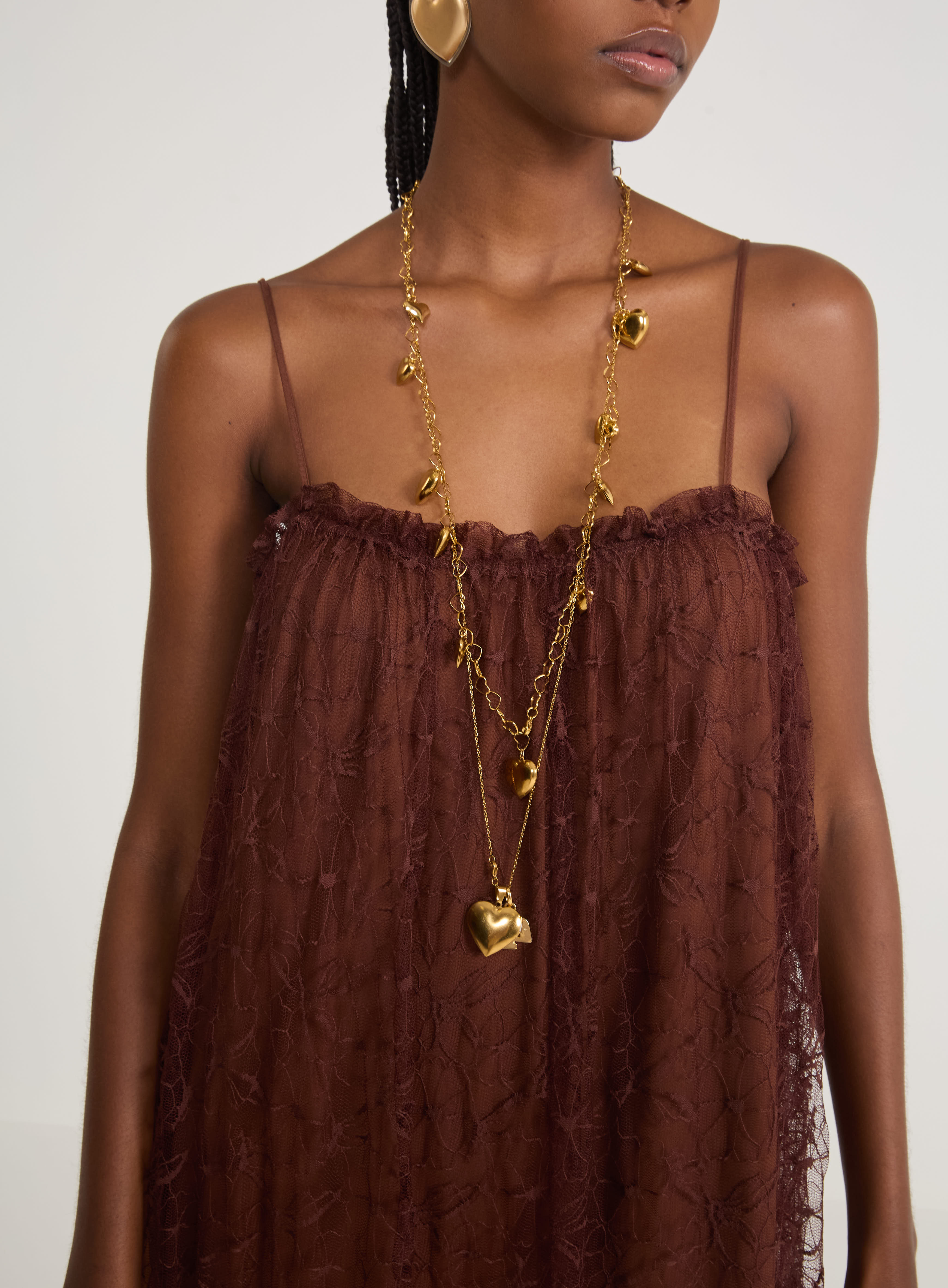 VESTIDO RENDA G MARROM TIRAMISU