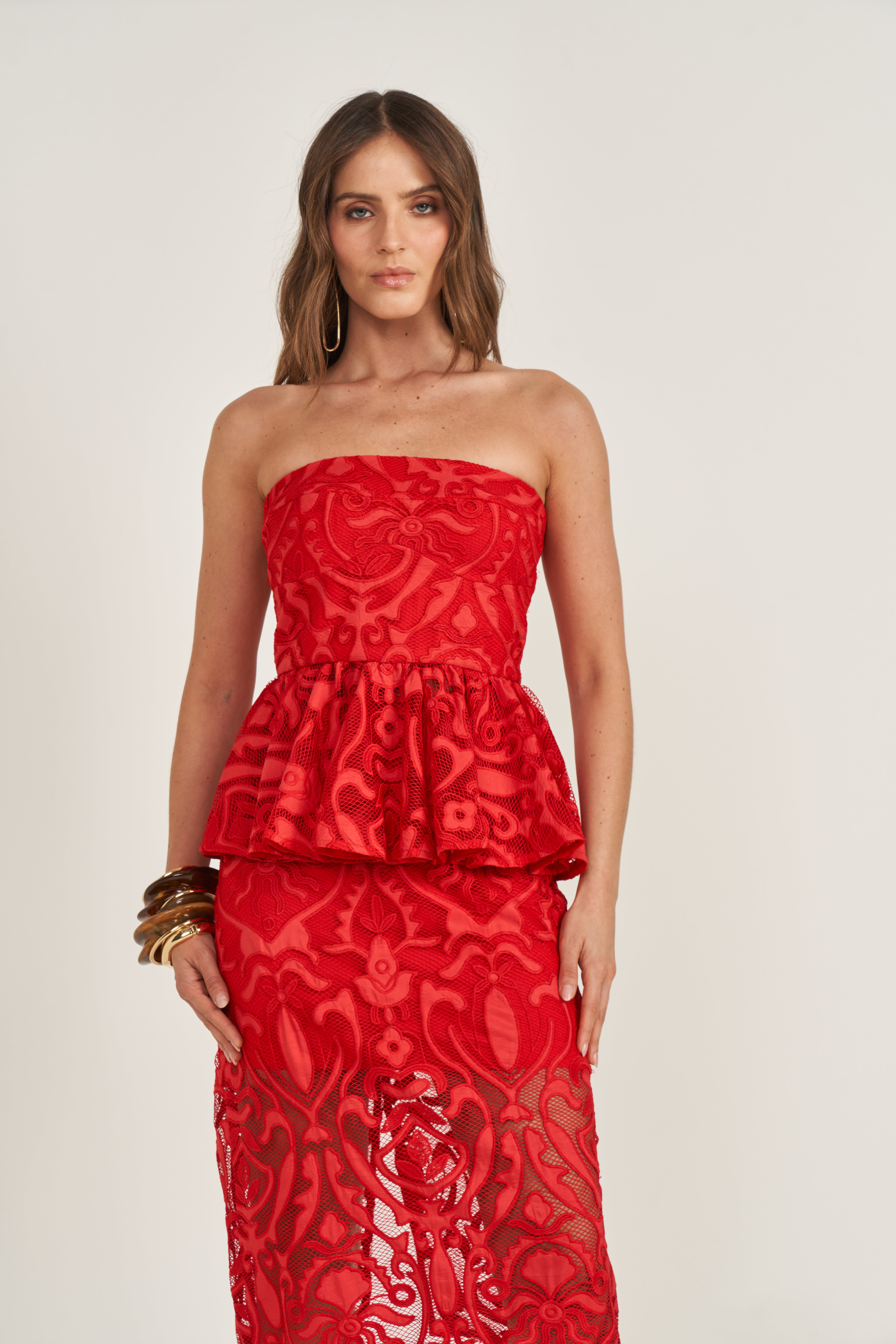 BLUSA BORDADA M VERMELHO IFE
