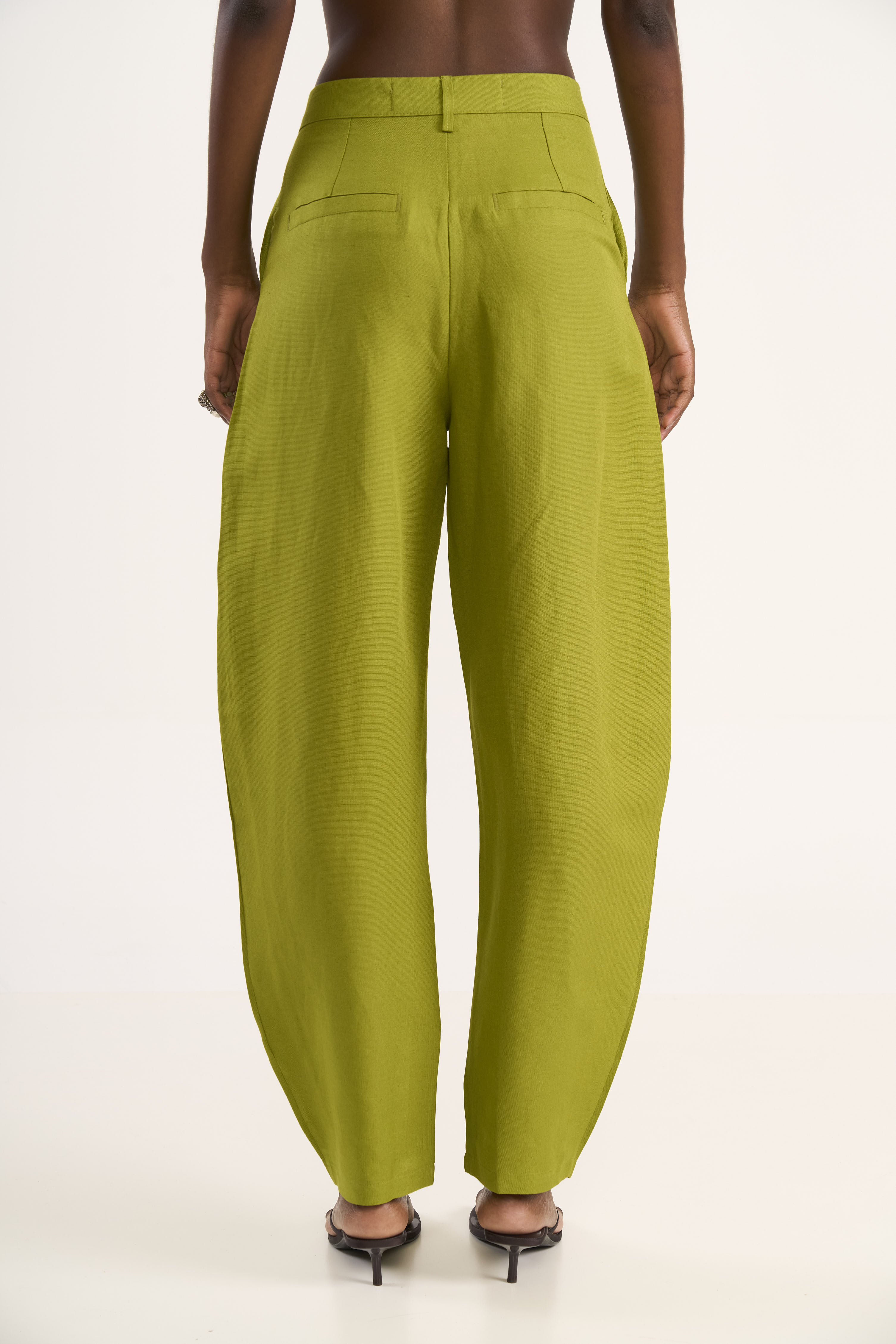 CALÇA LINHO M VERDE BOOK