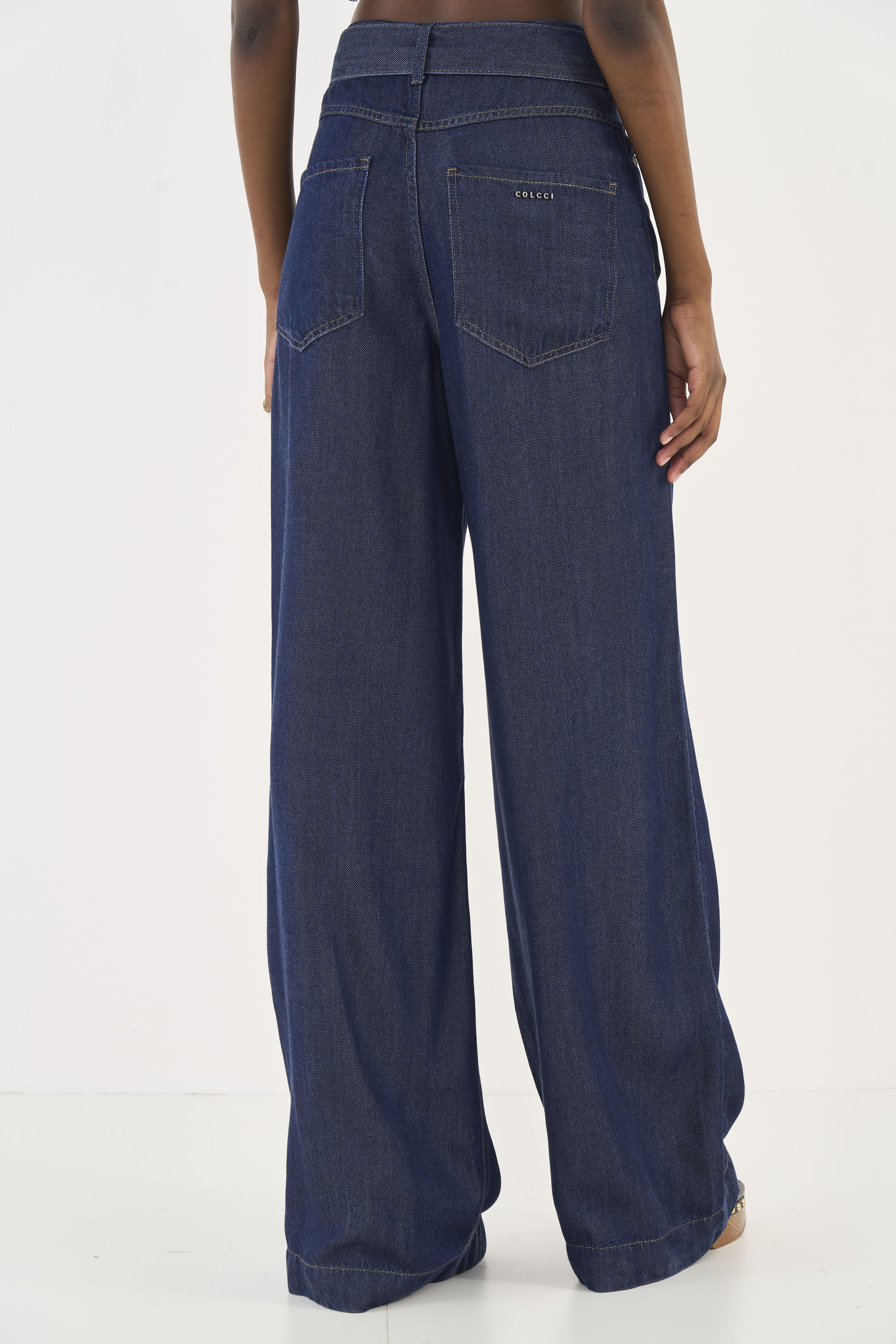 CALÇA JEANS SILVIA COM CINTO 36 INDIGO