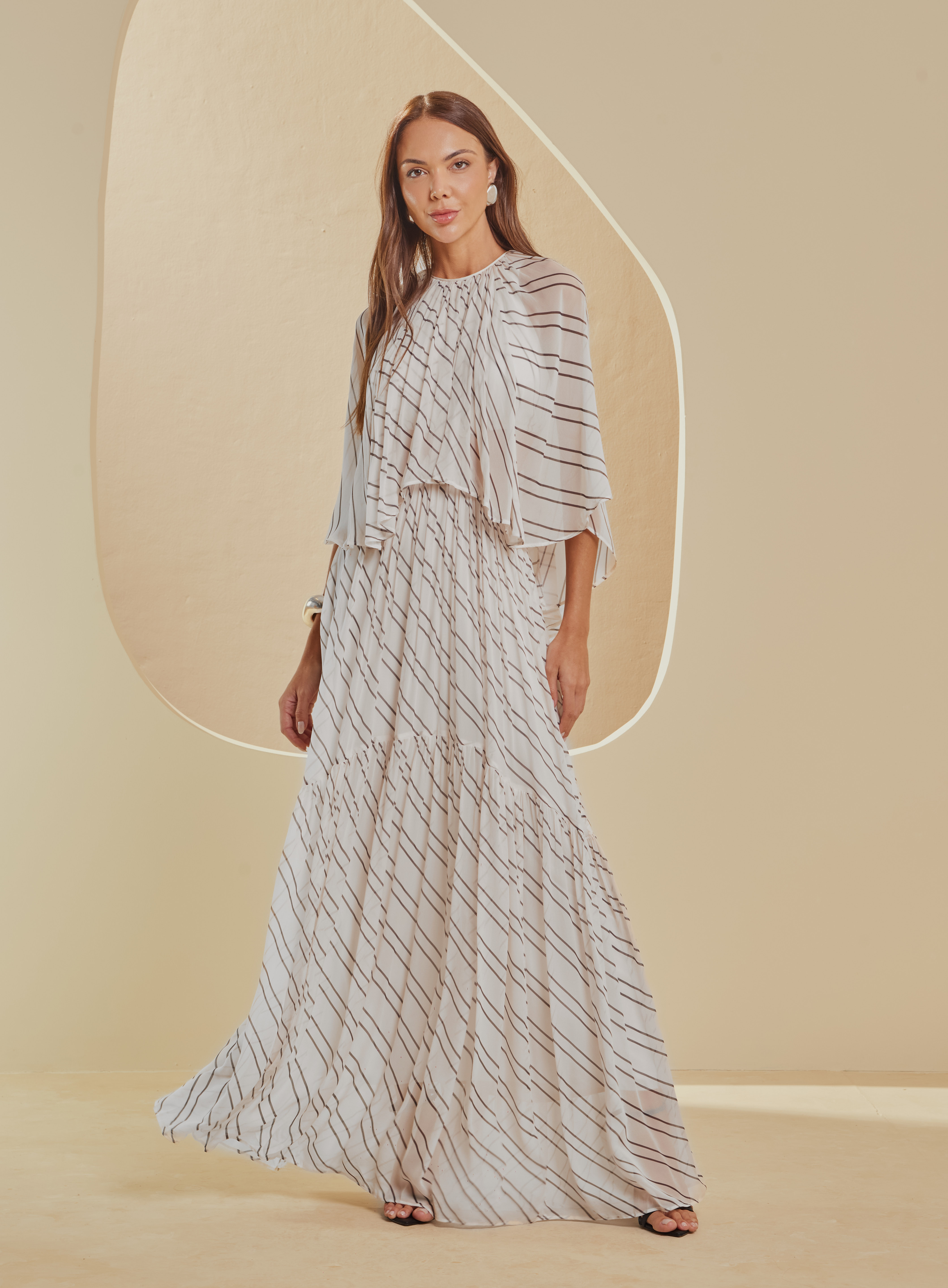 VESTIDO ESTAMPADO M LIST.D.CINZA II