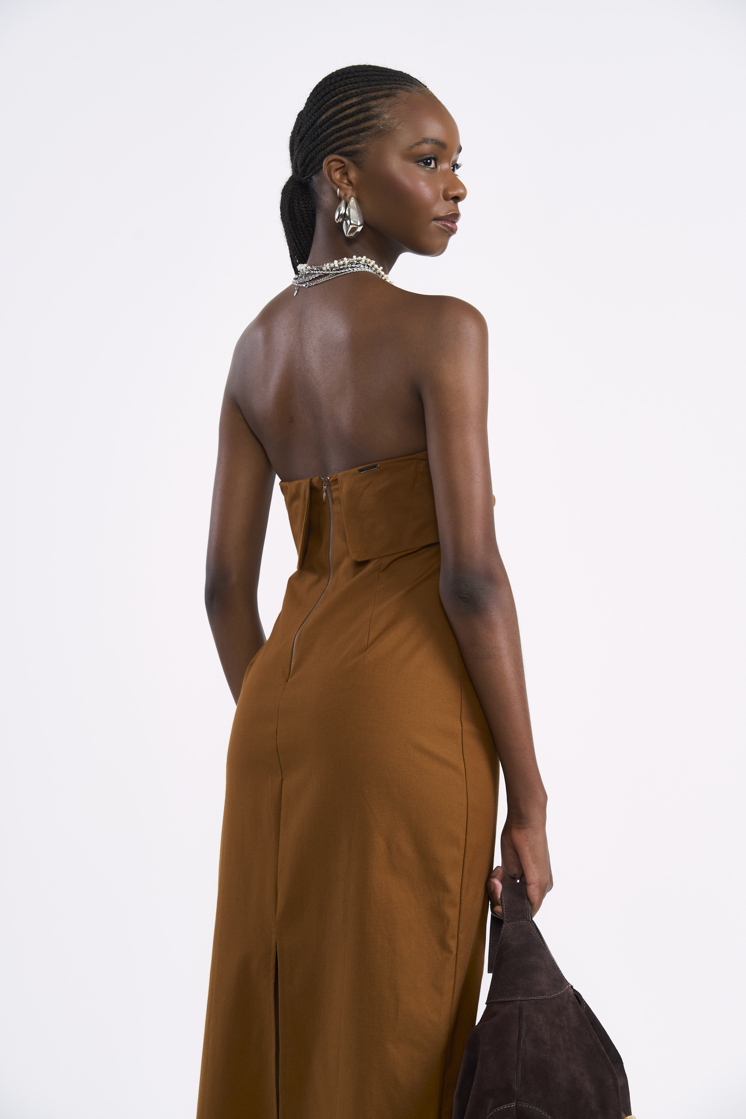 VESTIDO COLCCI G MARROM DROME