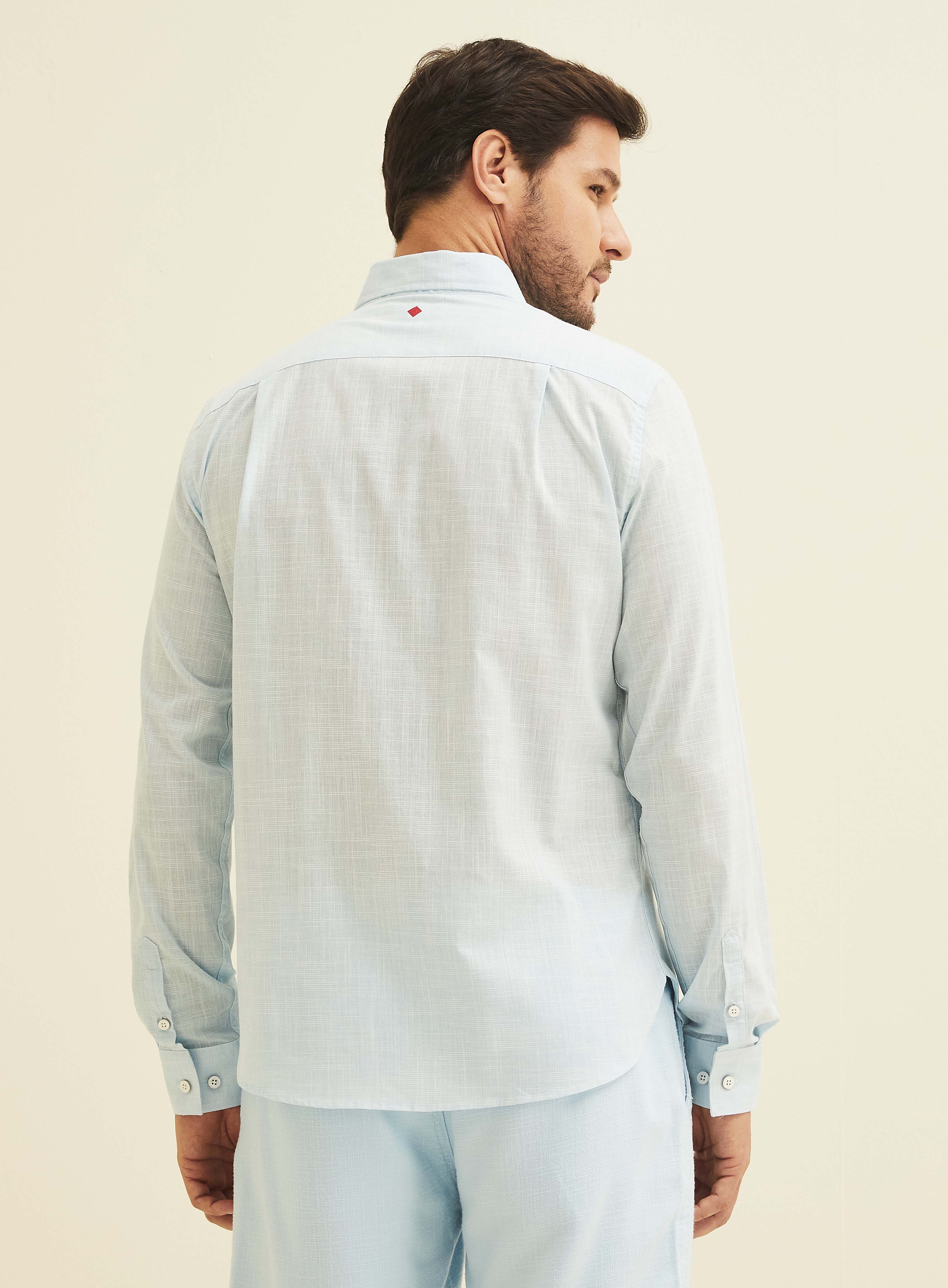 CAMISA ST BARTHS M AZUL/OFF