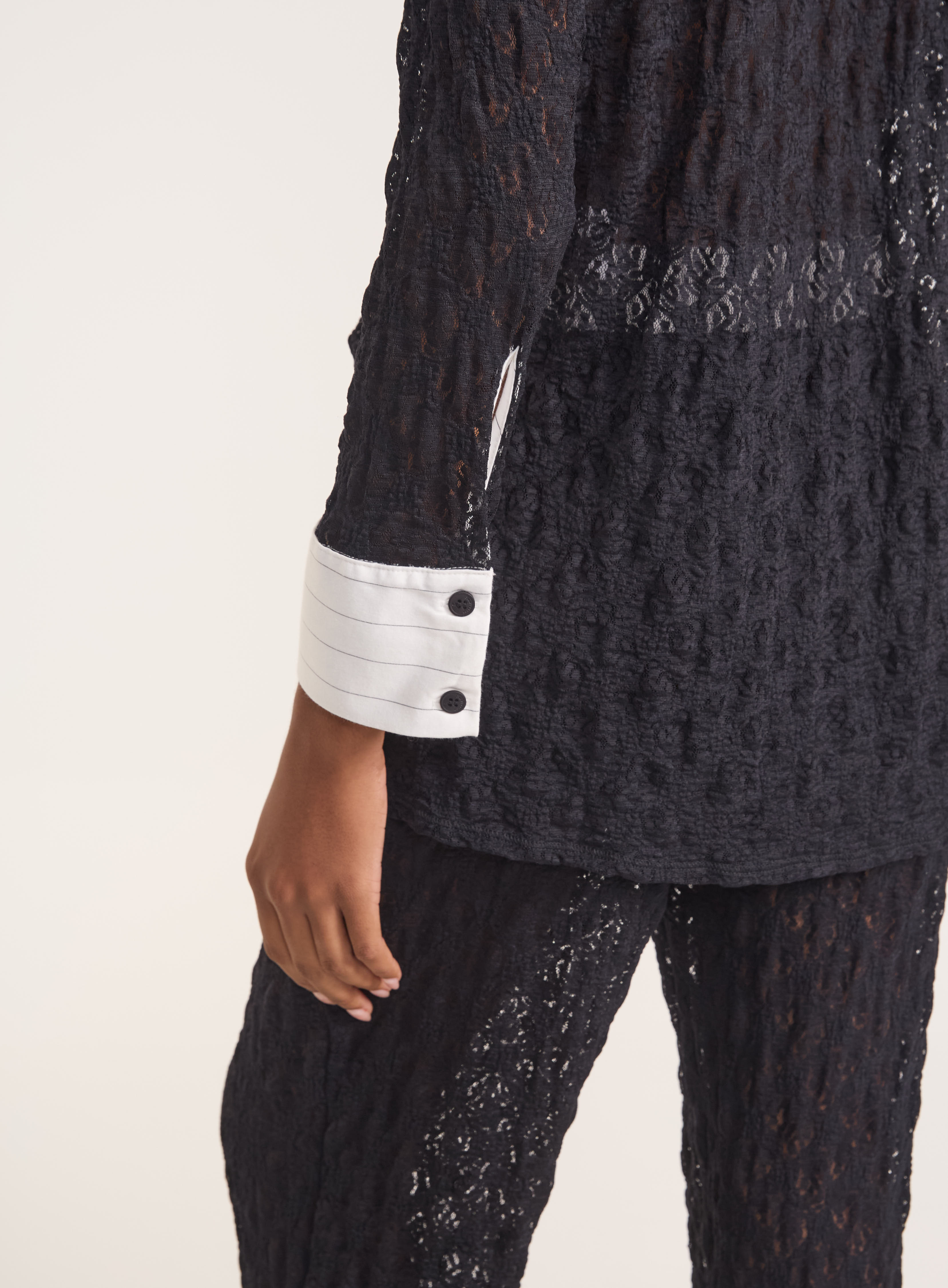 CAMISA RENDA M PRETO