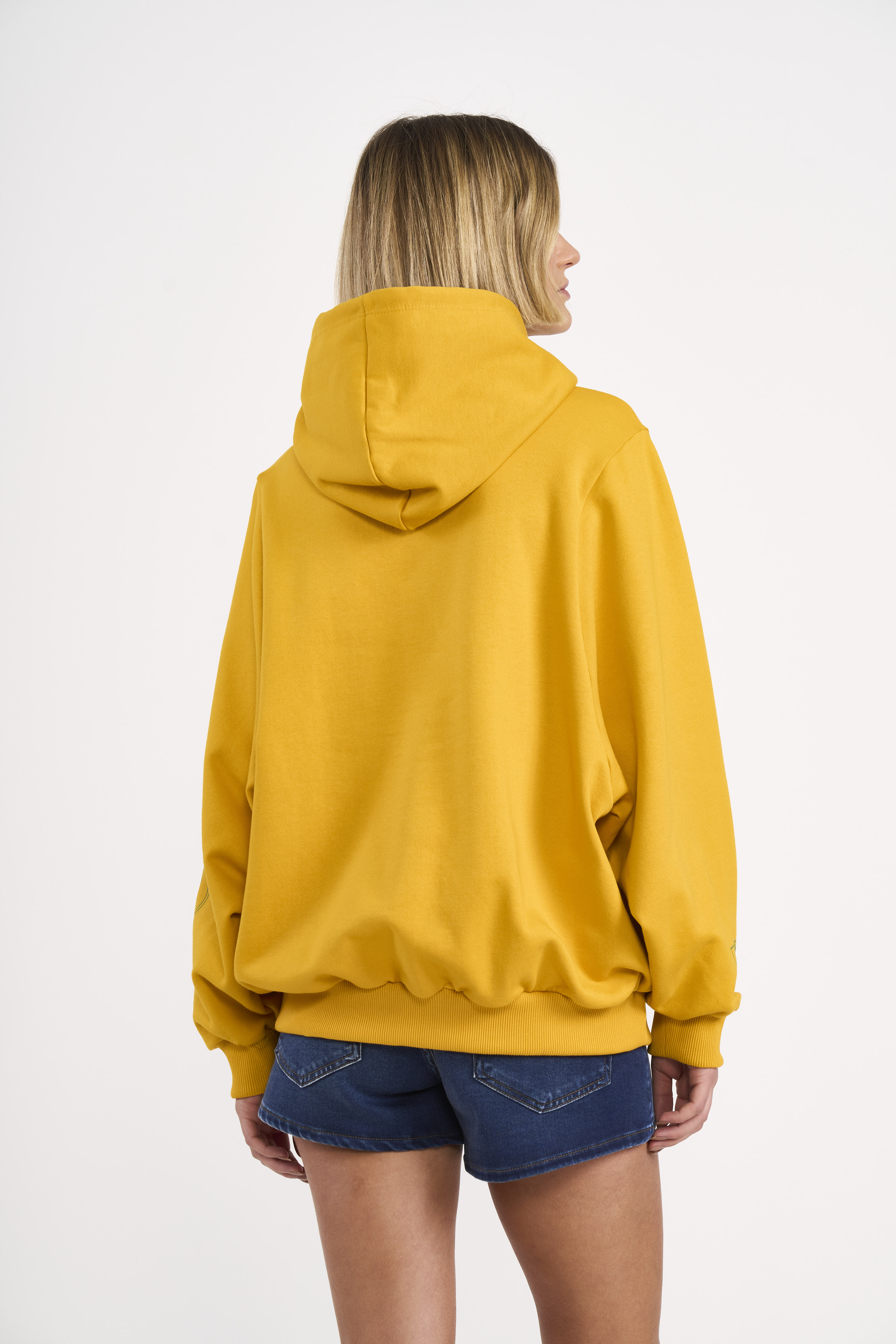 BLUSÃO MOLETOM COM CAPUZ M AMARELO POLEN