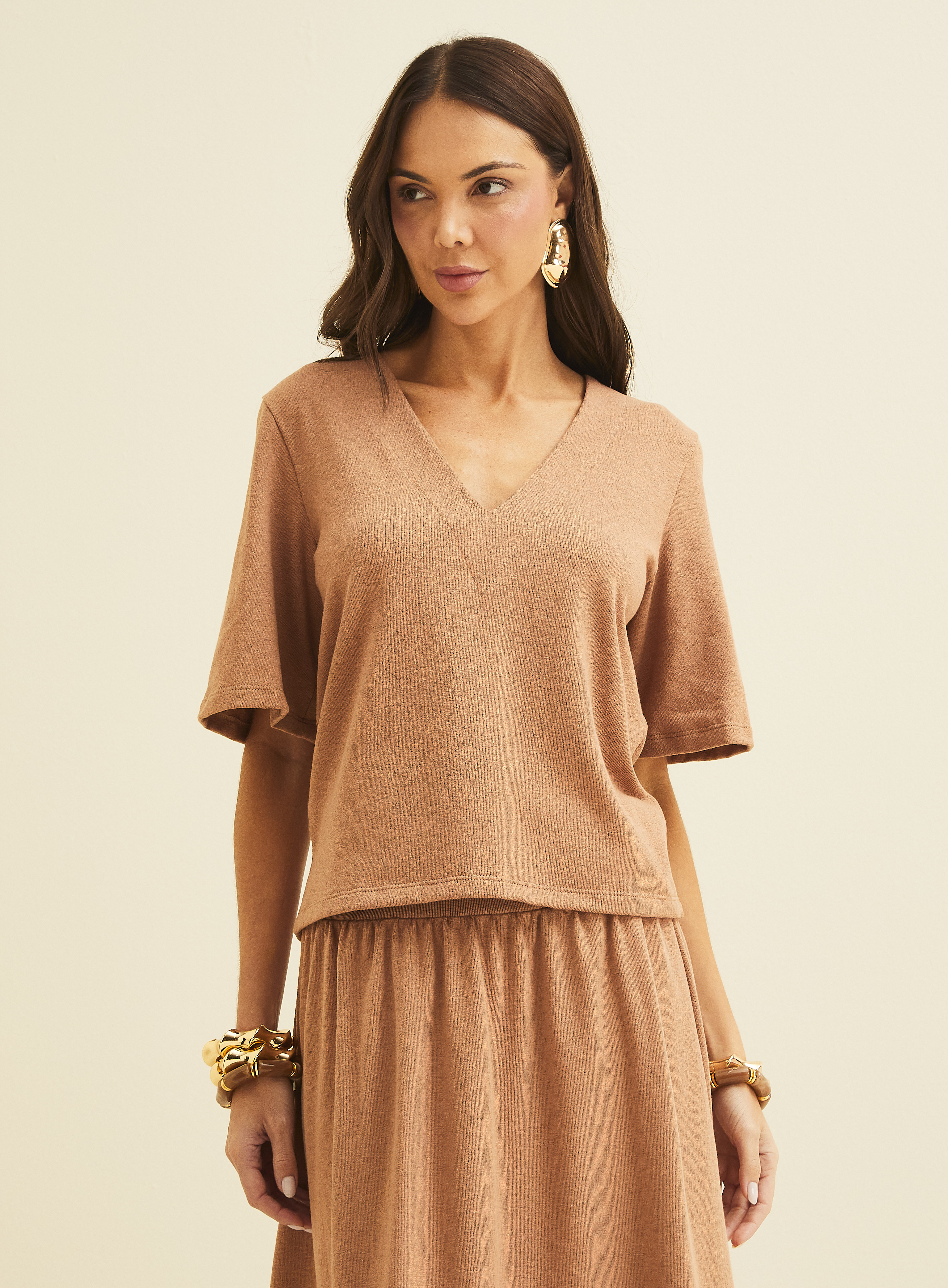 BLUSA FORUM G BEGE AFFOGATO