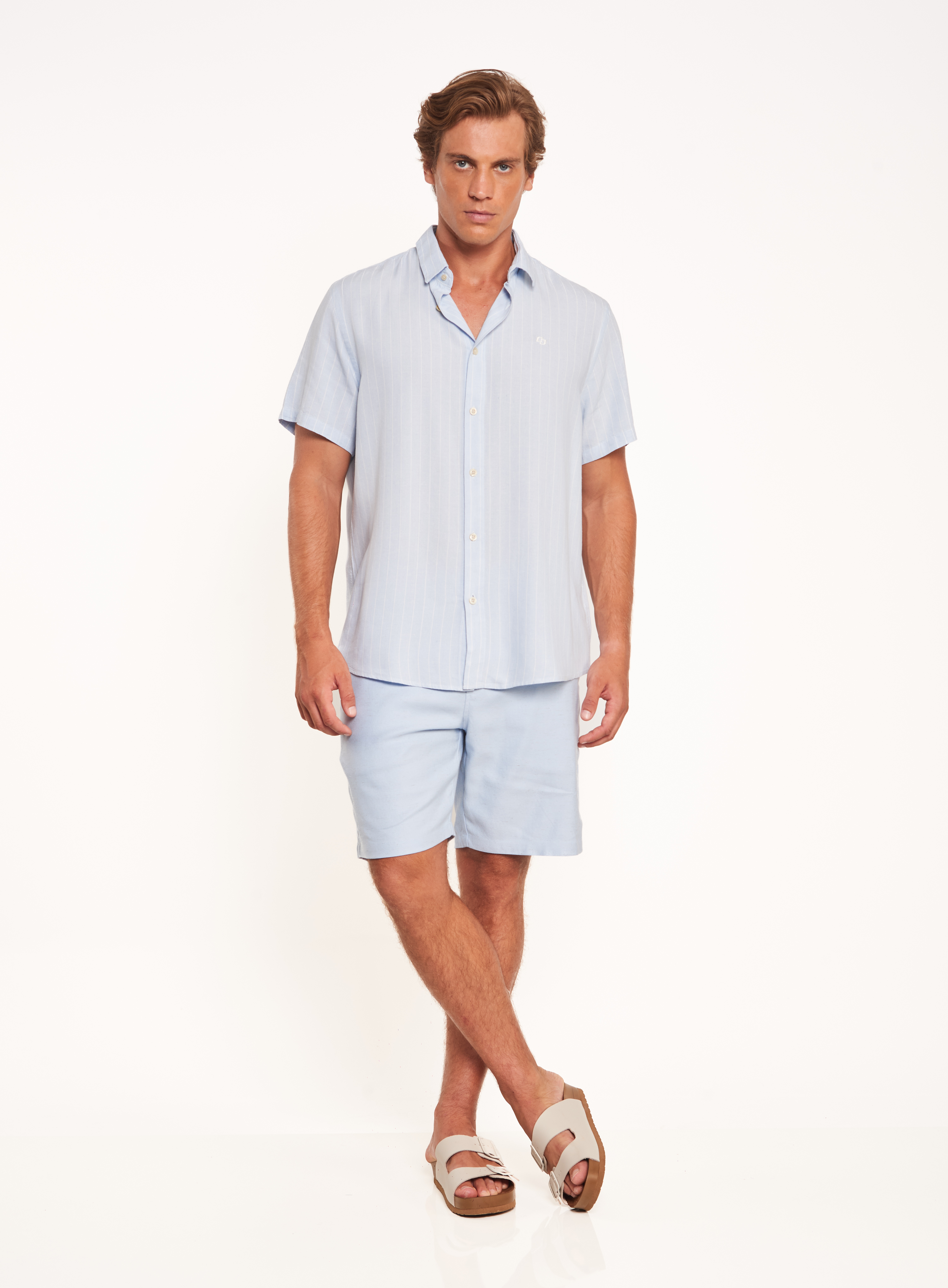 CAMISA LINHO LISTRADA RELAX GG LISTRADA