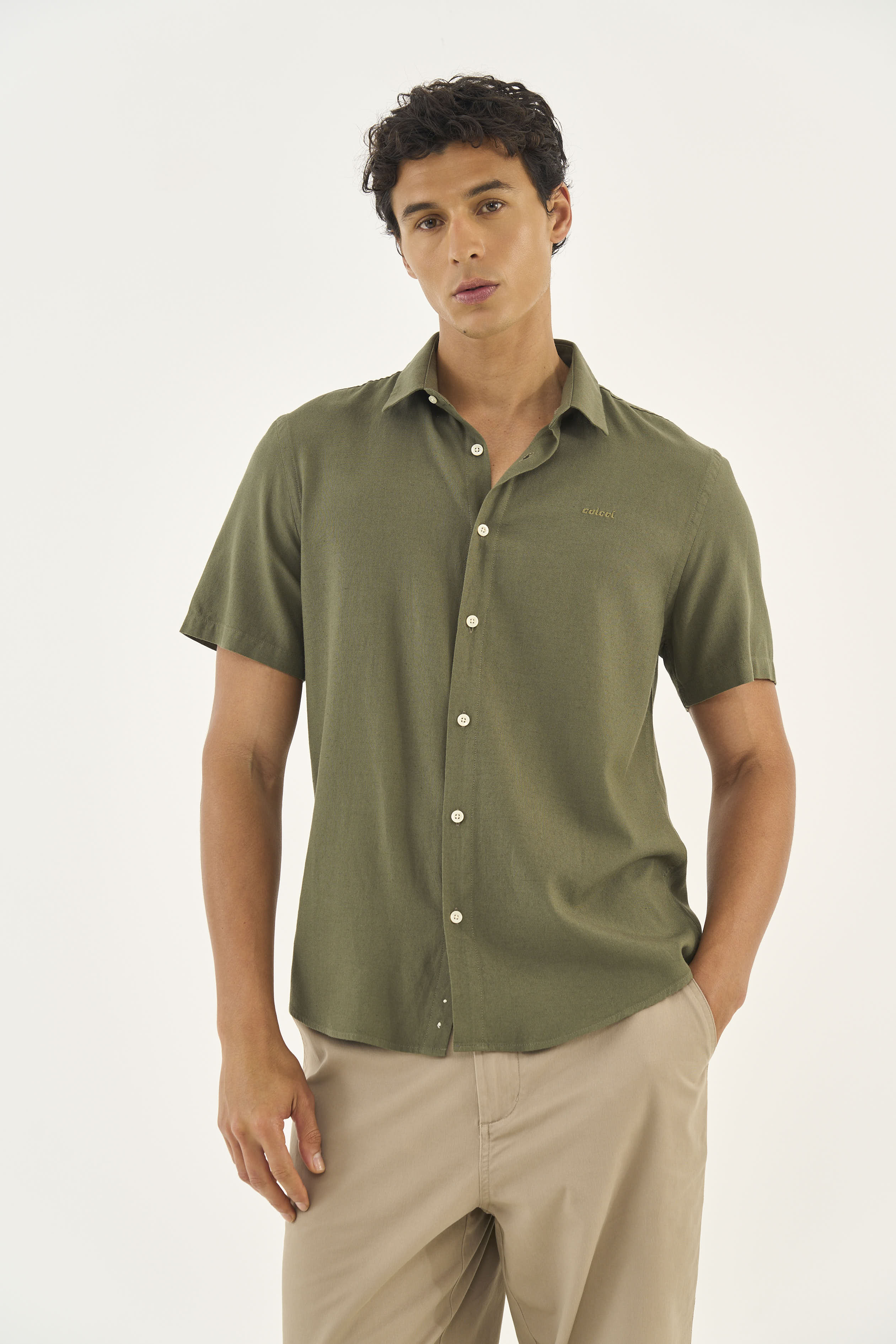 CAMISA LINHO RELAX GG VERDE DRAGON