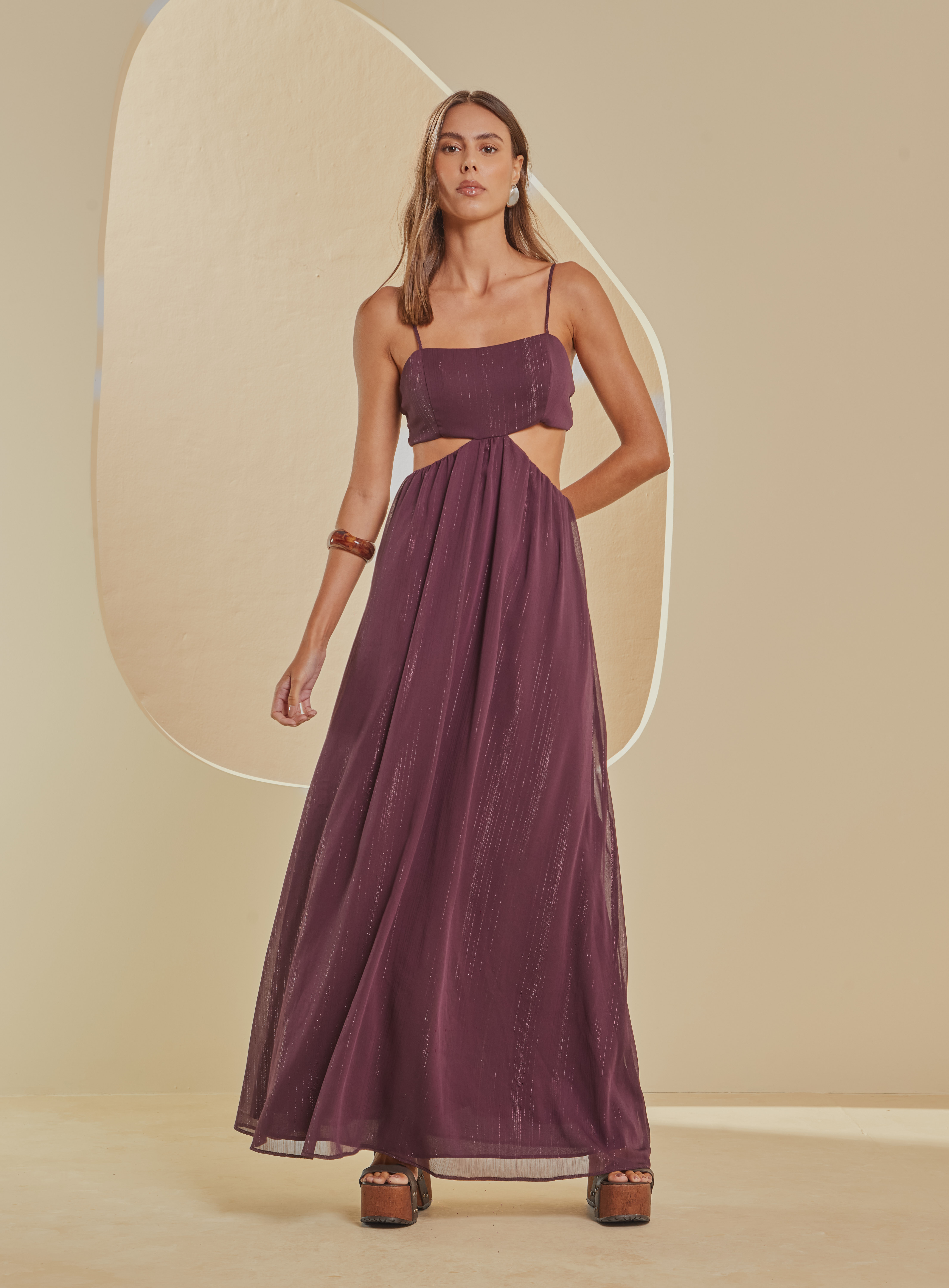 VESTIDO METALIZADO M BORDO