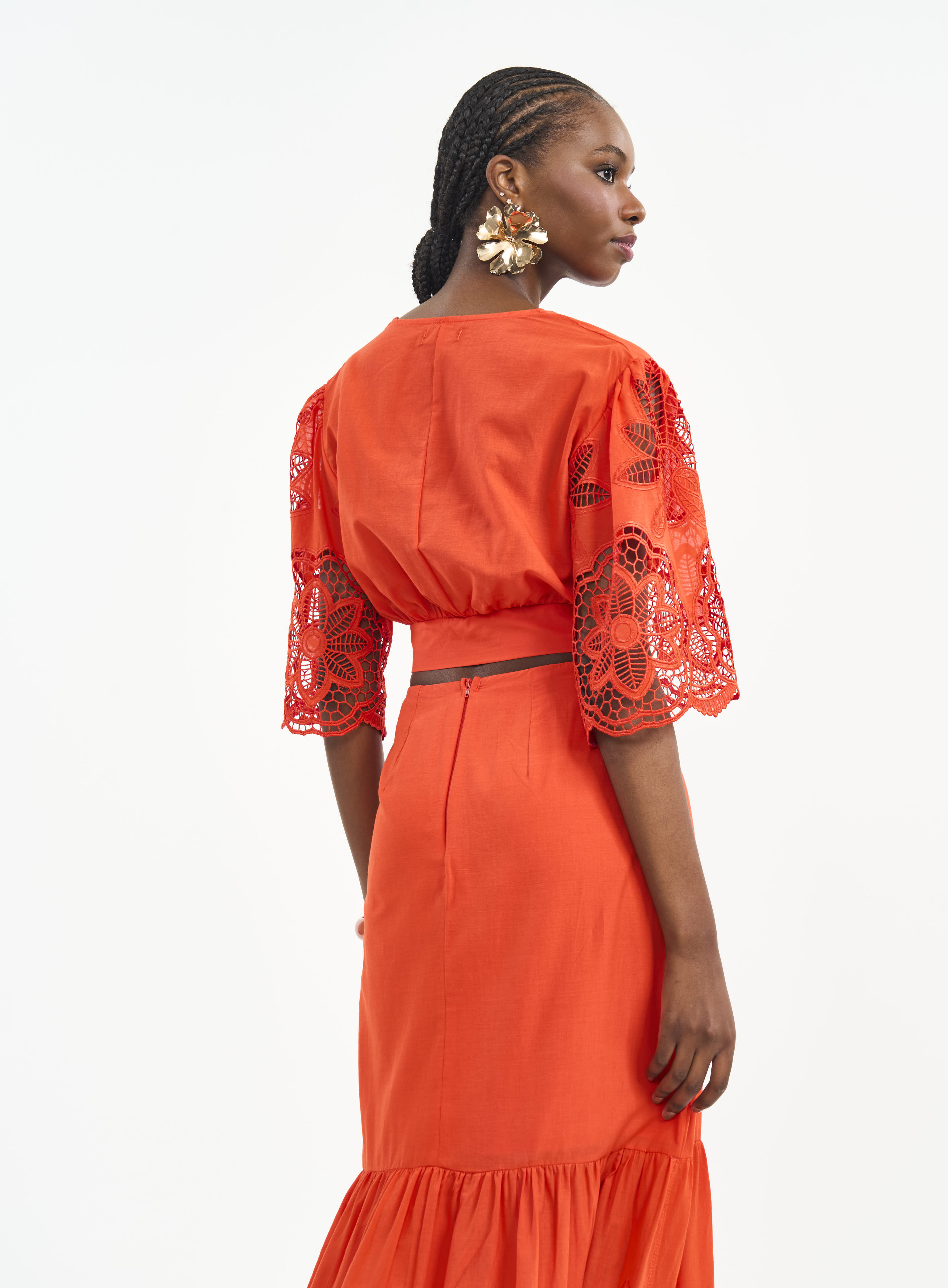 BLUSA BORDADA G LARANJA UCELLO
