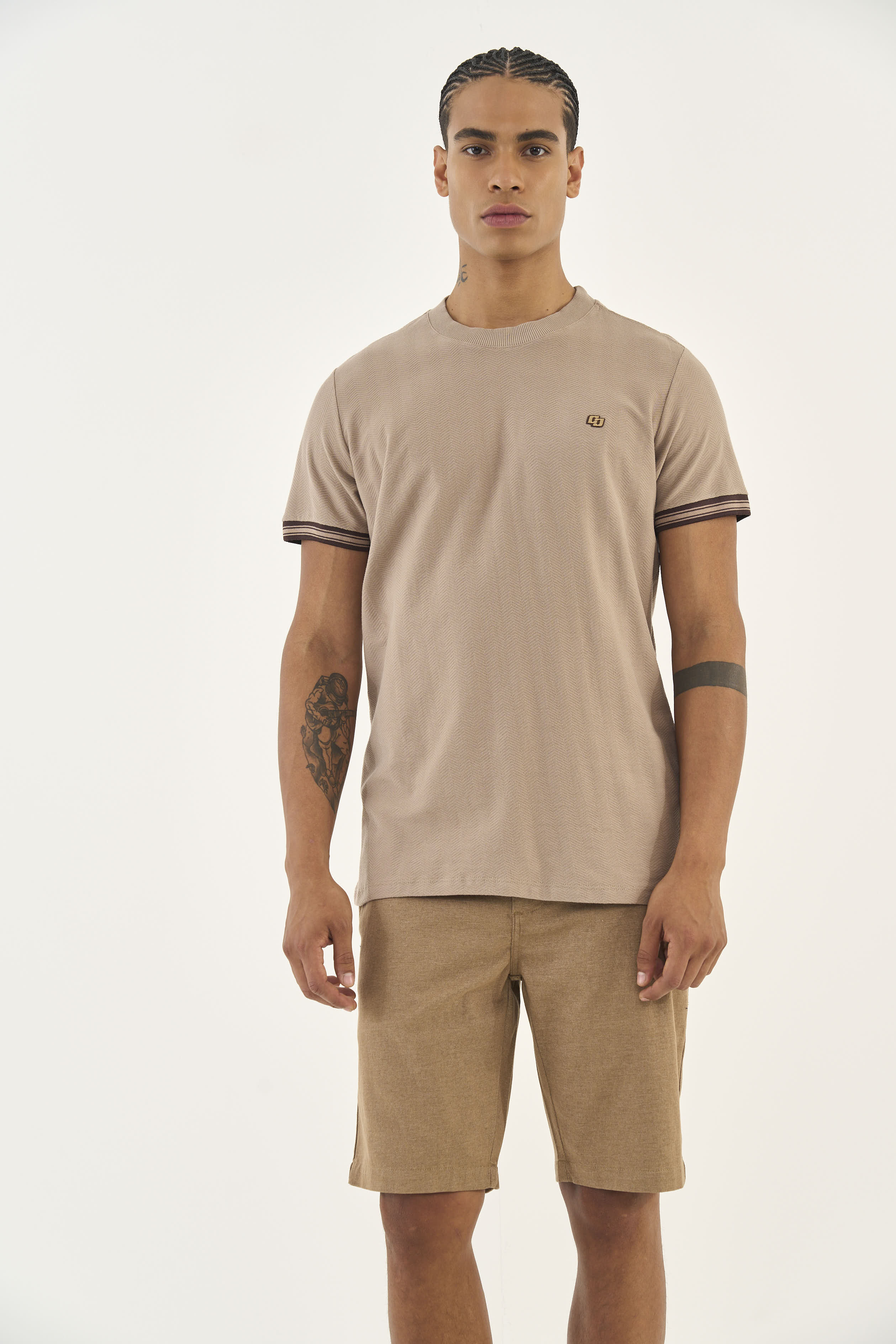 CAMISETA COLCCI M BEGE SAND CASTLE
