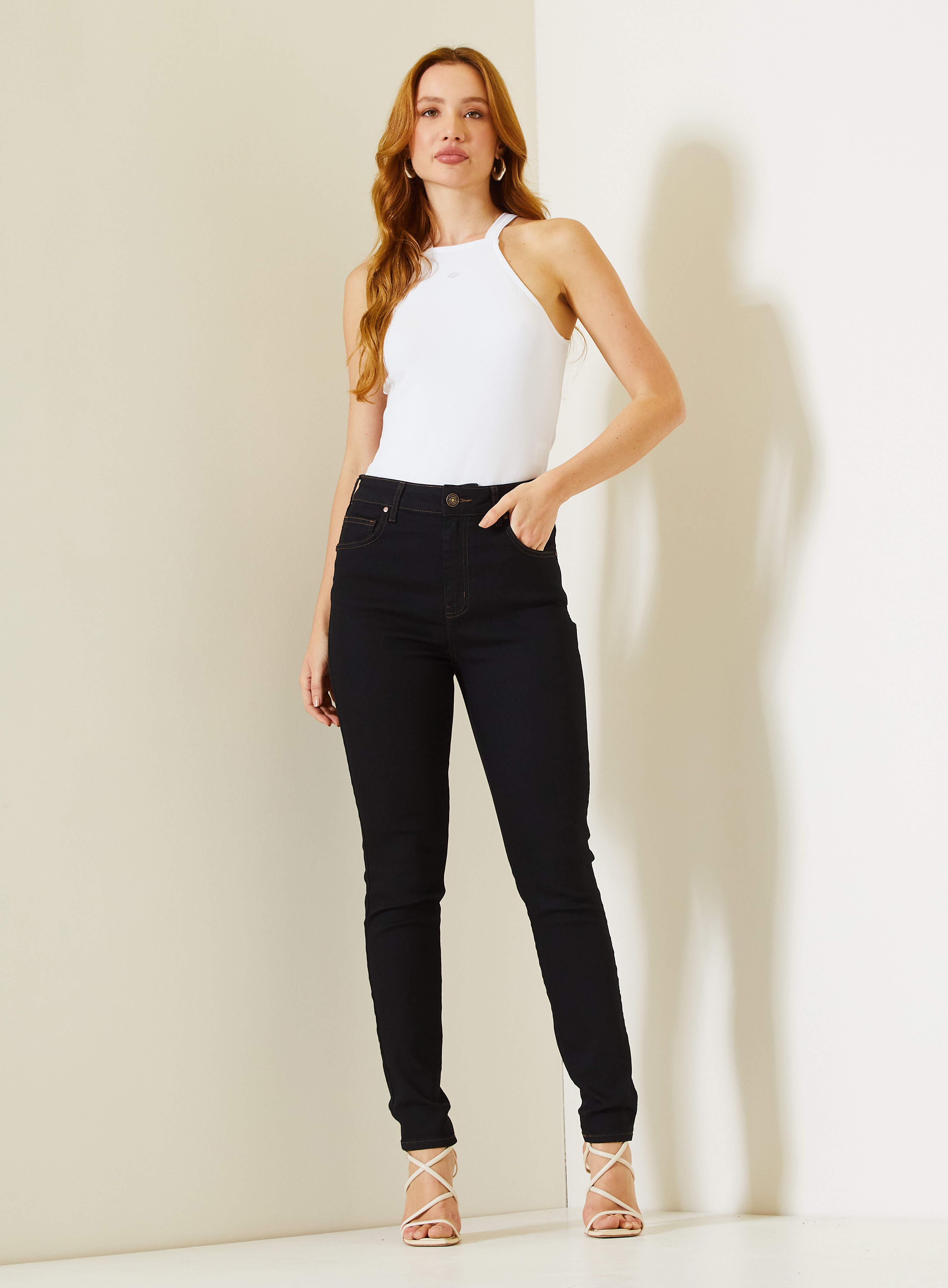 CALÇA JEANS GISELE 38 IND.PRETO