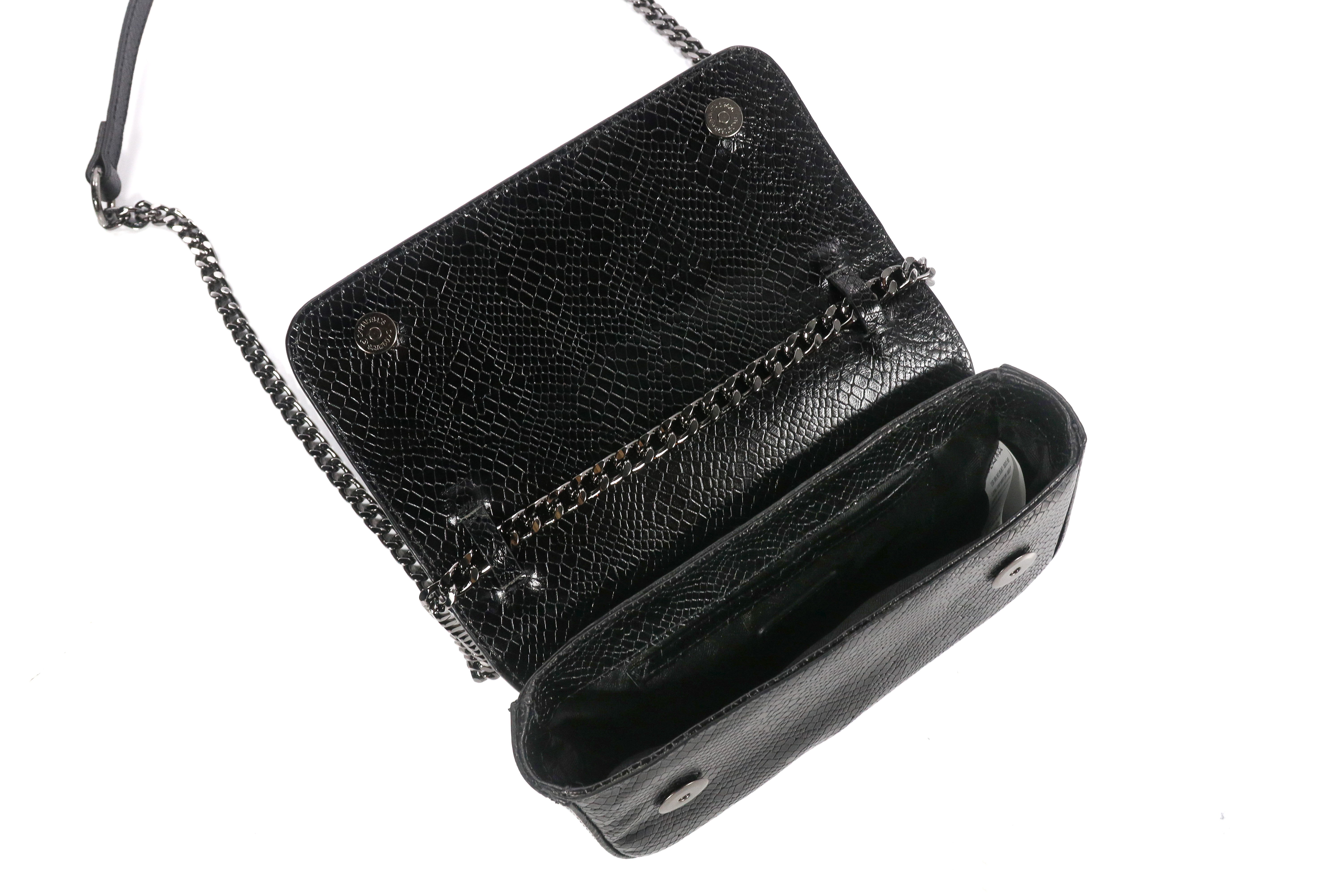 BOLSA CROSSBODY AYLA SNAKE FORUM U MARROM NOBUCK
