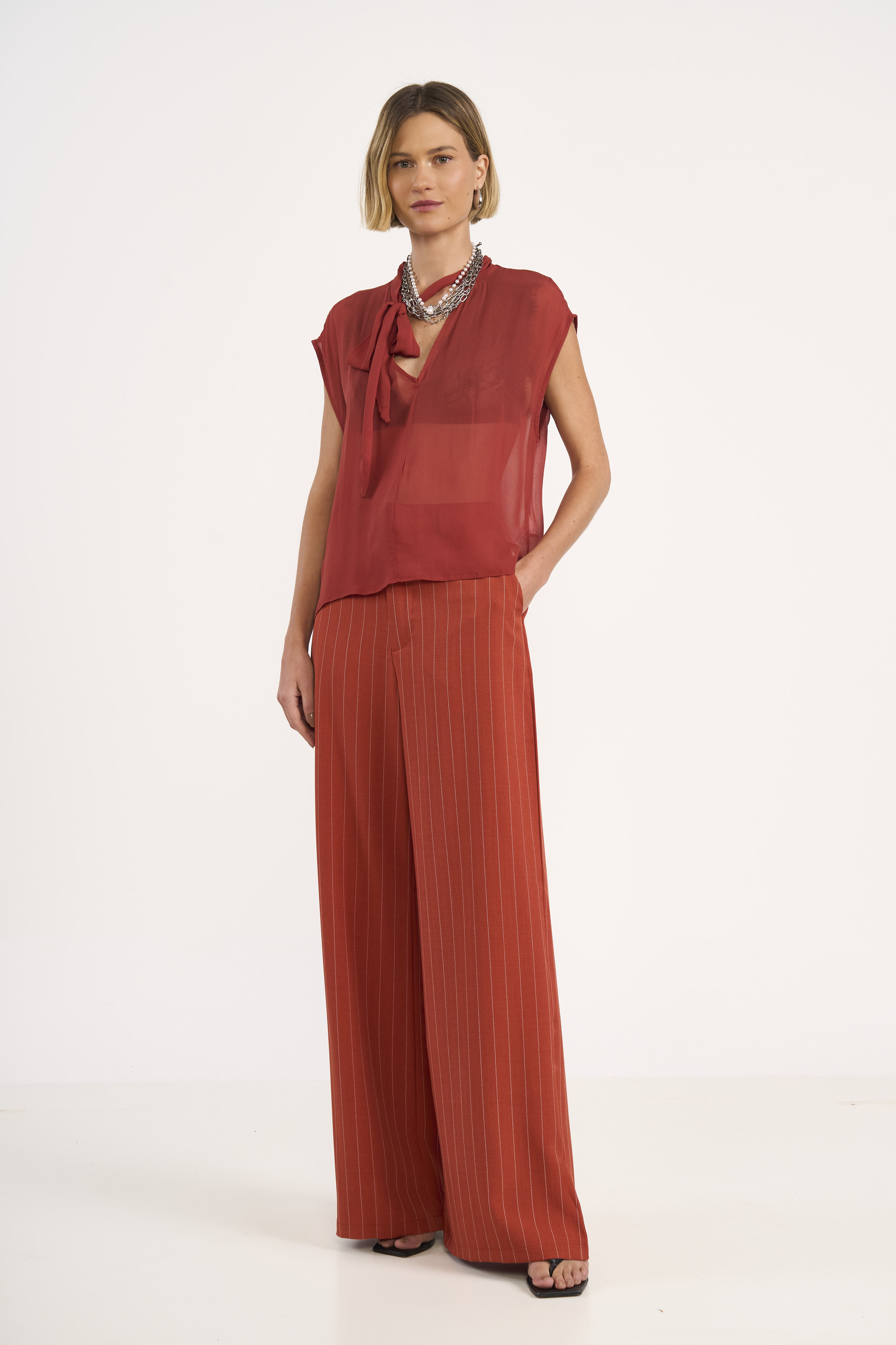 BLUSA COLCCI P MARROM BRICKLAN
