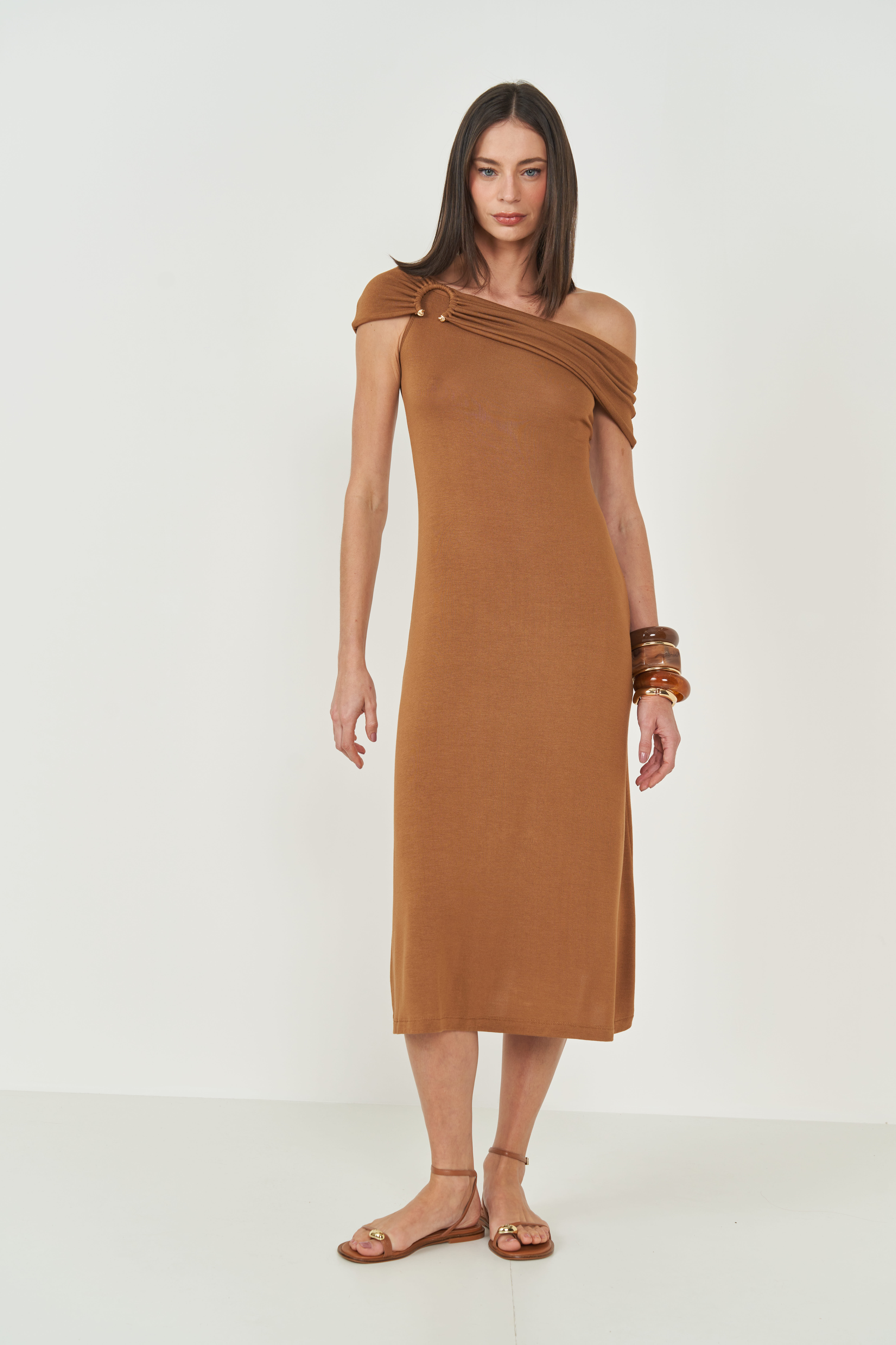 VESTIDO COLCCI M MARROM EVERMORE