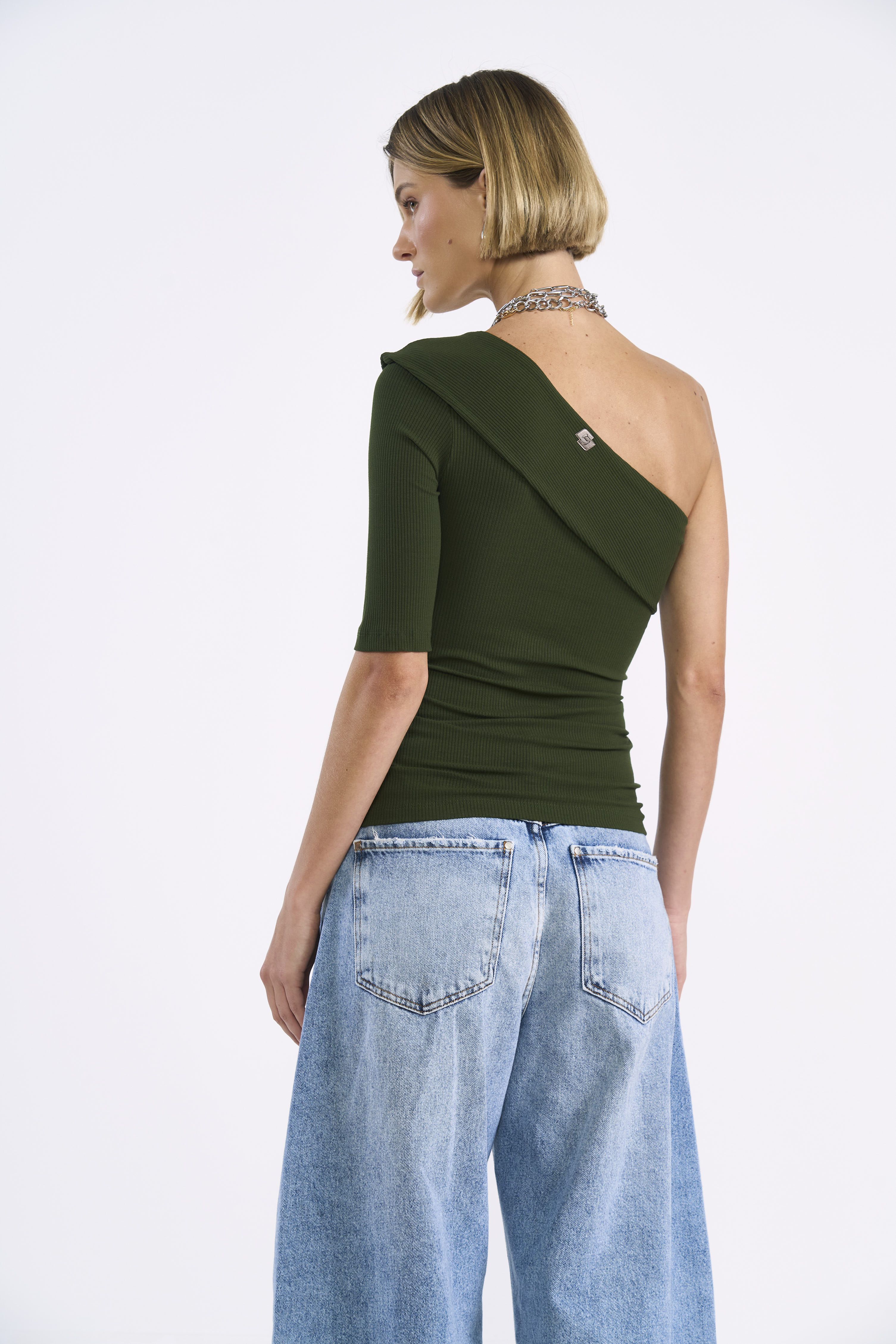 BLUSA CANELADA PP MARROM BRICKLAN