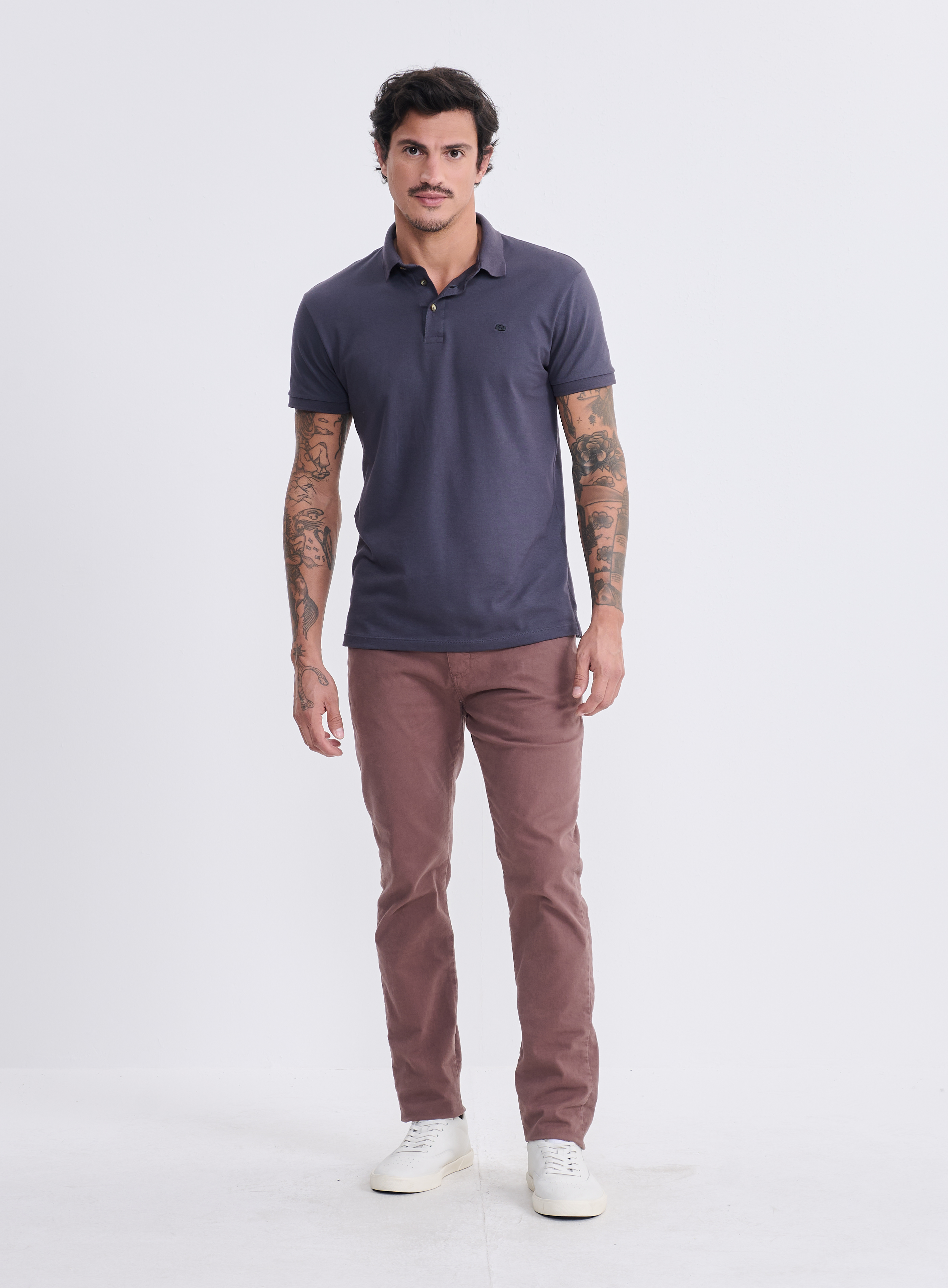 CALÇA SARJA FELIPE SKINNY 42 MARROM COFFE BEAN