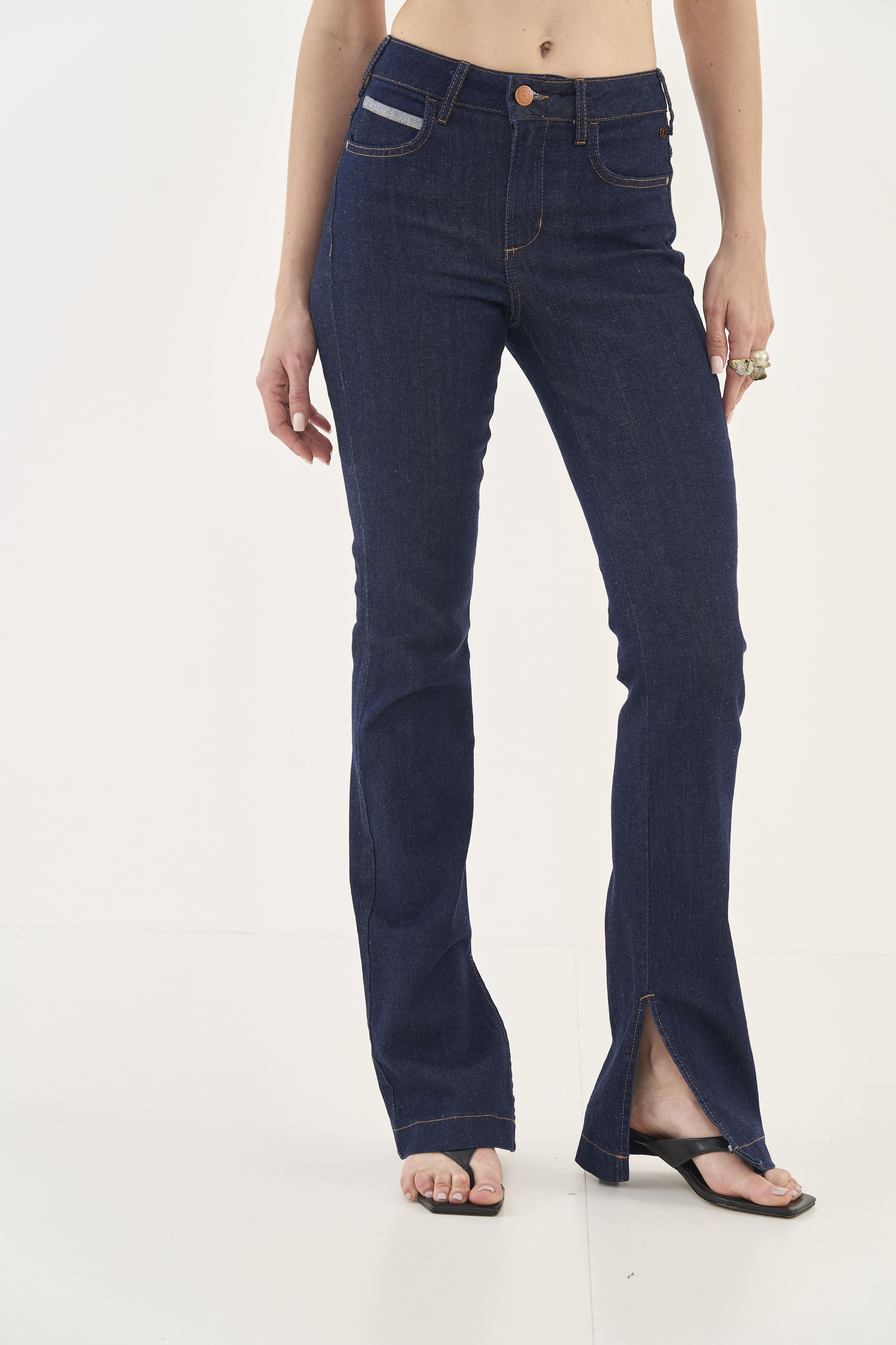 CALÇA JEANS BIA RETA 46 INDIGO
