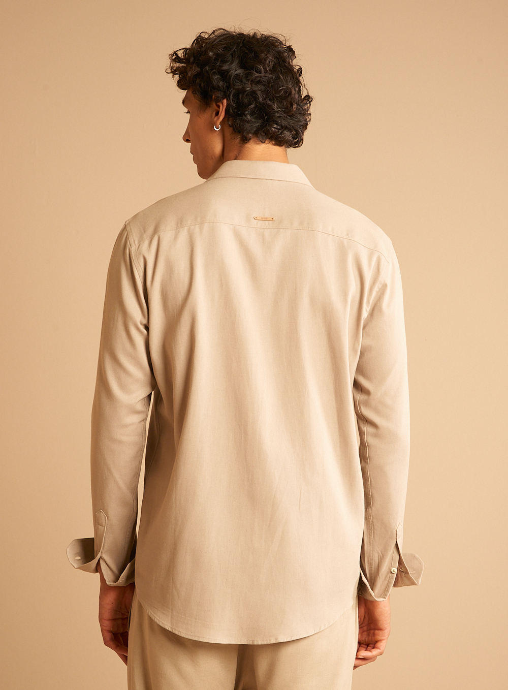 CAMISA LINHO RELAX M BEGE BISQUET