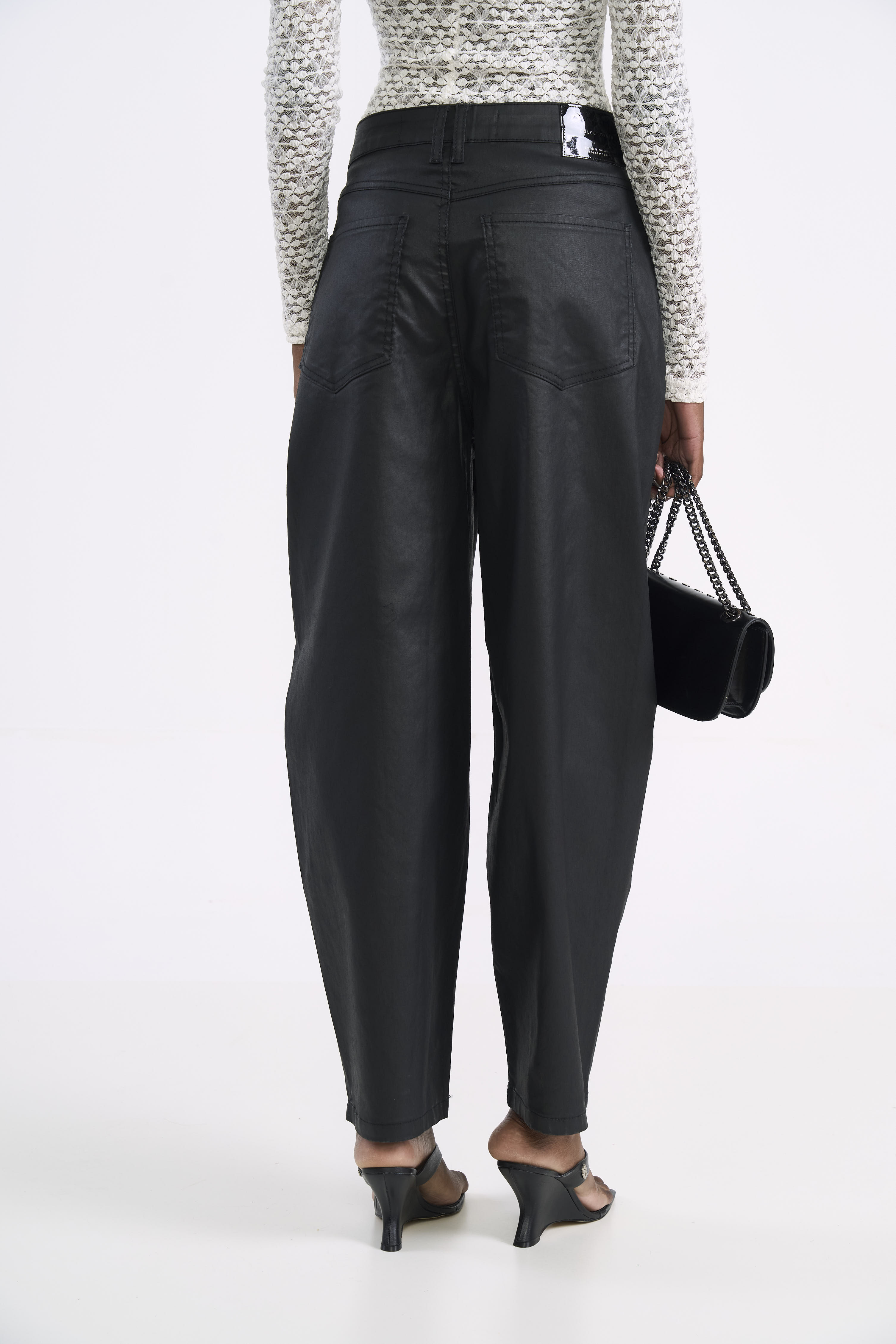 CALÇA SARJA JOANA BARRIL RESINADA 34 PRETO