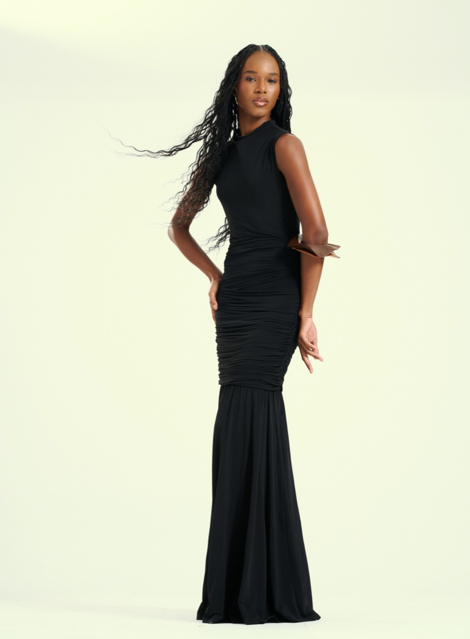 VESTIDO OPEN GG PRETO