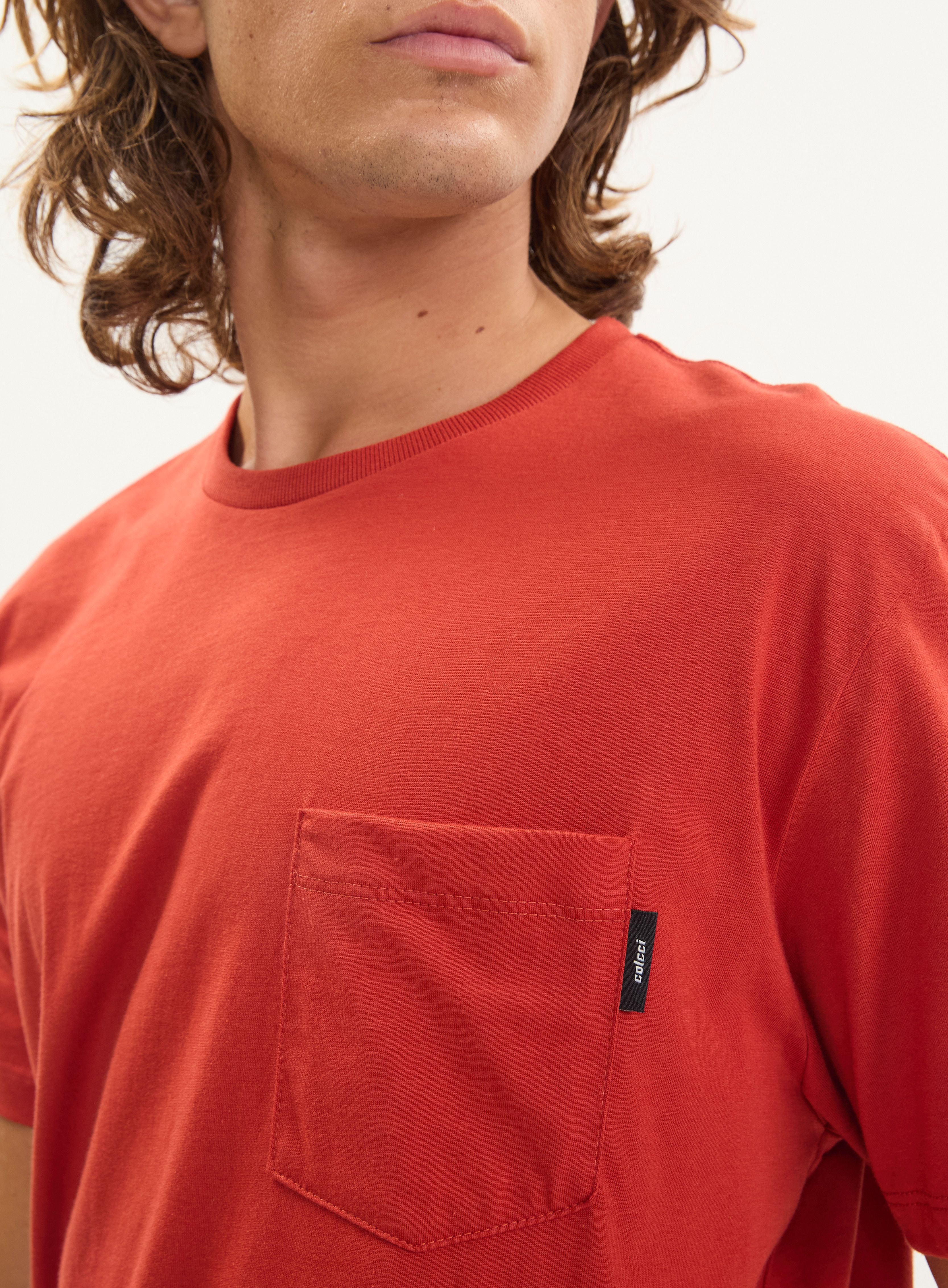 CAMISETA COM BOLSO GG VERMELHO BORDALESA