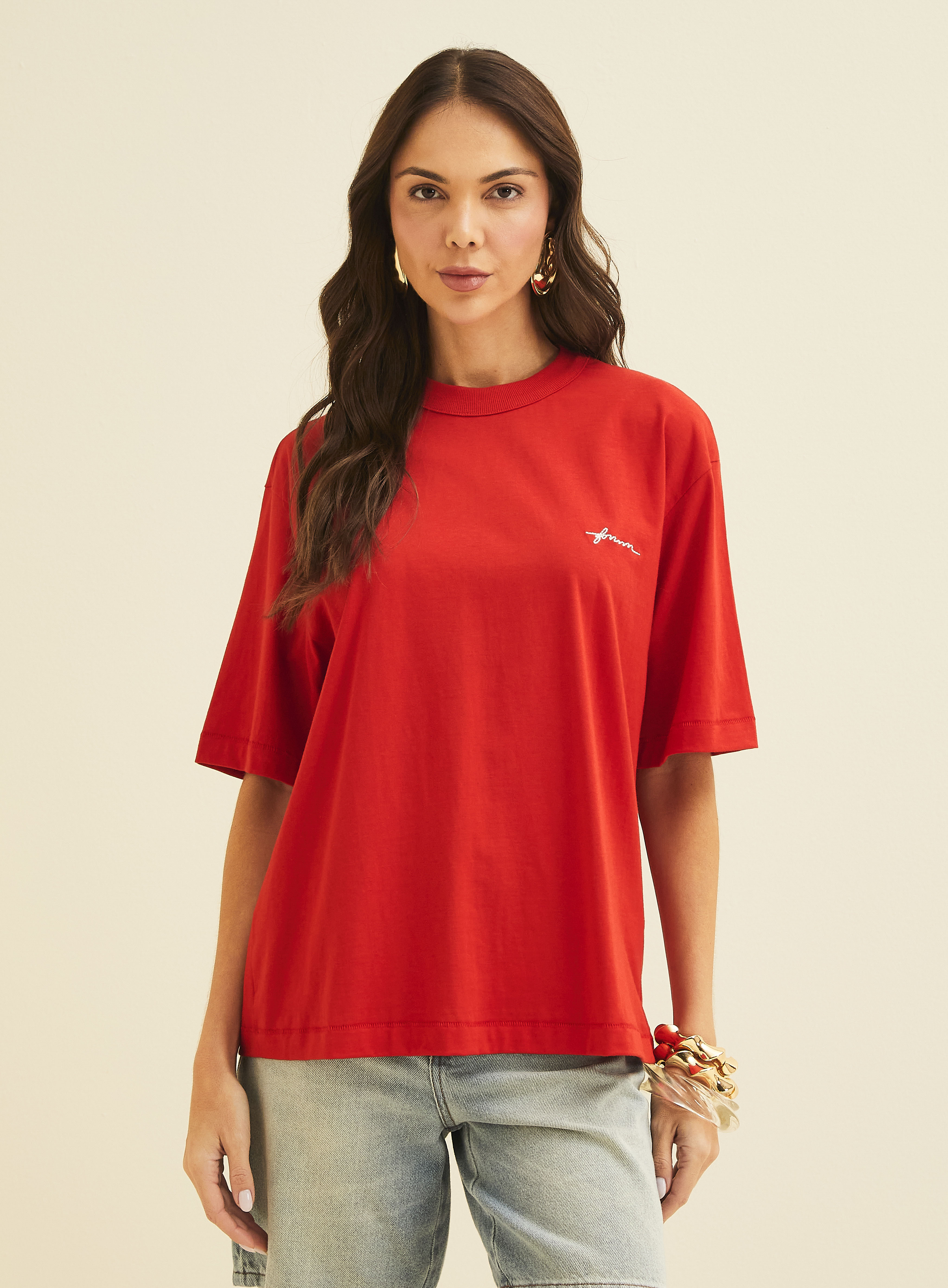 CAMISETA FORUM G VERMELHO SPARKLY